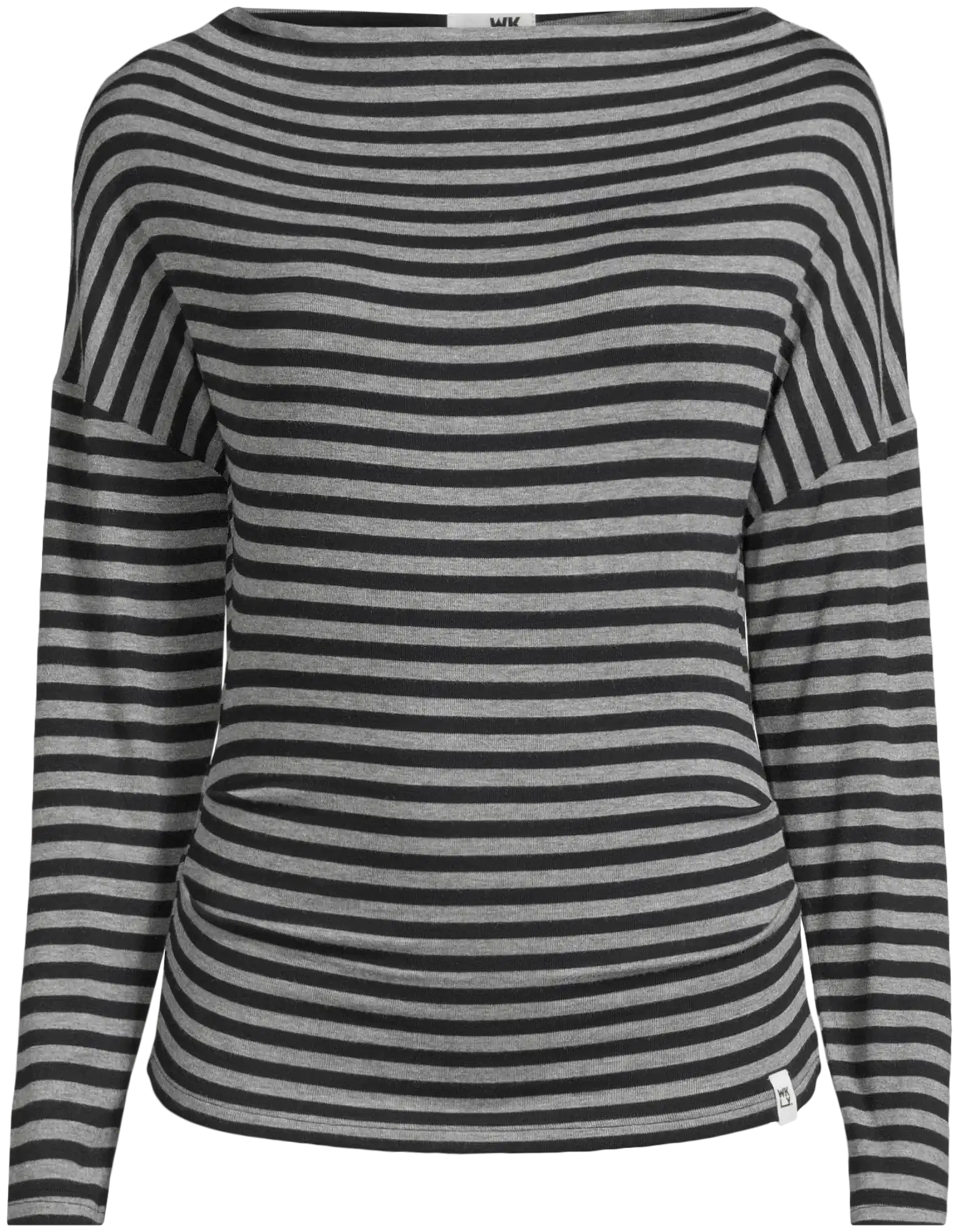 WKLY. naisten väljälinjainen trikoopusero 213W302670 - black grey stripe - 2