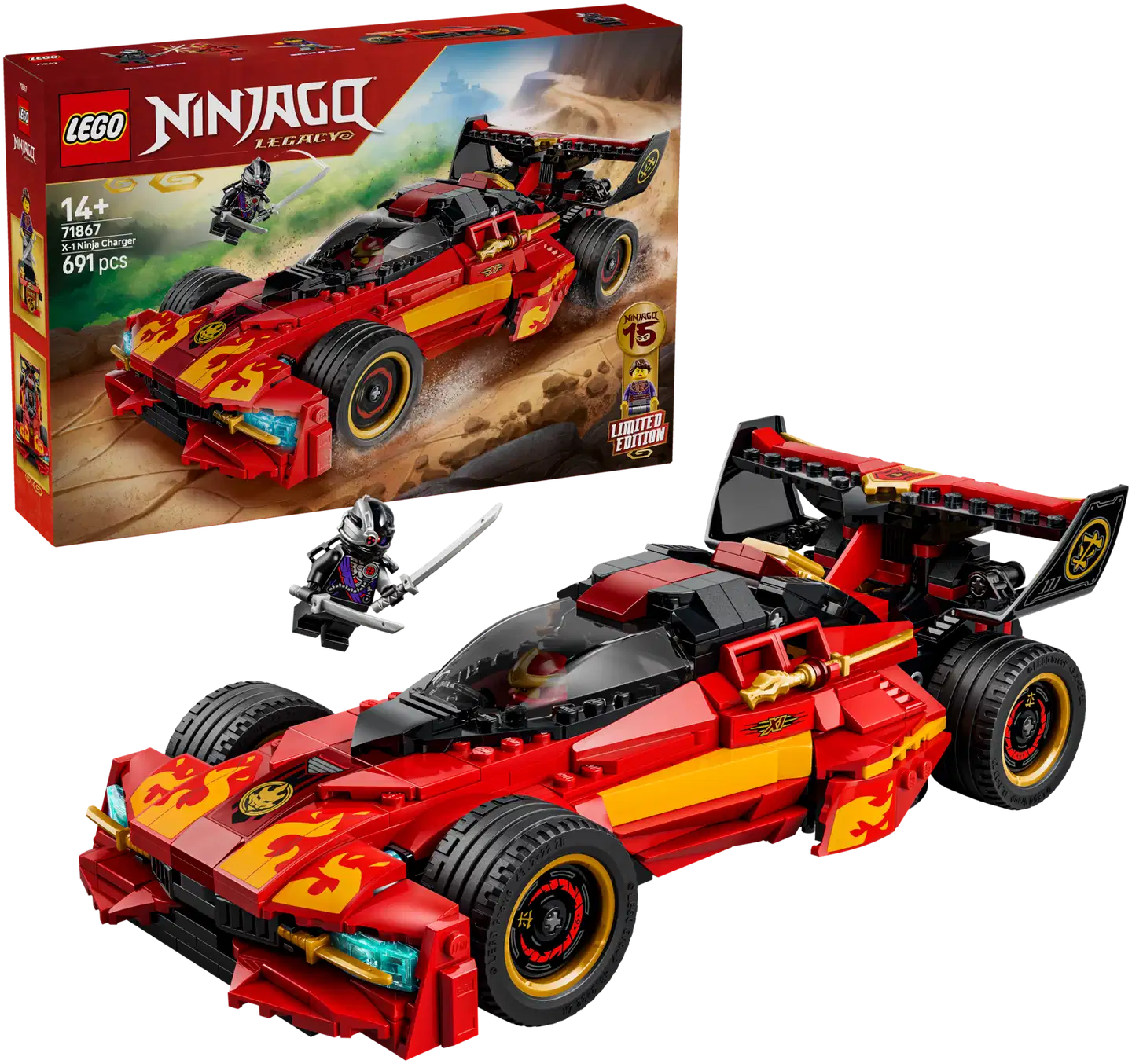 LEGO® Ninjago 71867 Ninja-auto X-1 – 15-vuotisjuhlamalli - 1