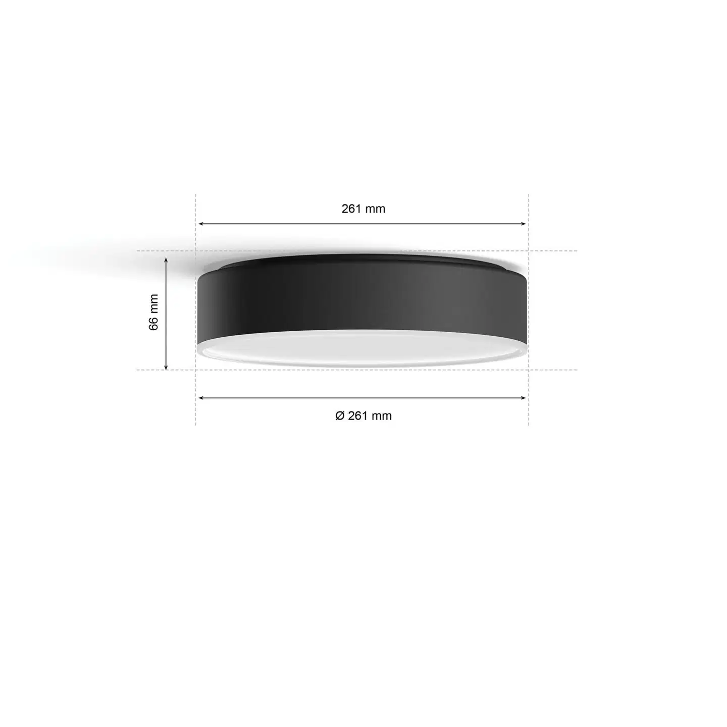 Philips Hue Enrave -kattovalaisin 10W 2200-6500K 1220LM pieni musta - 2