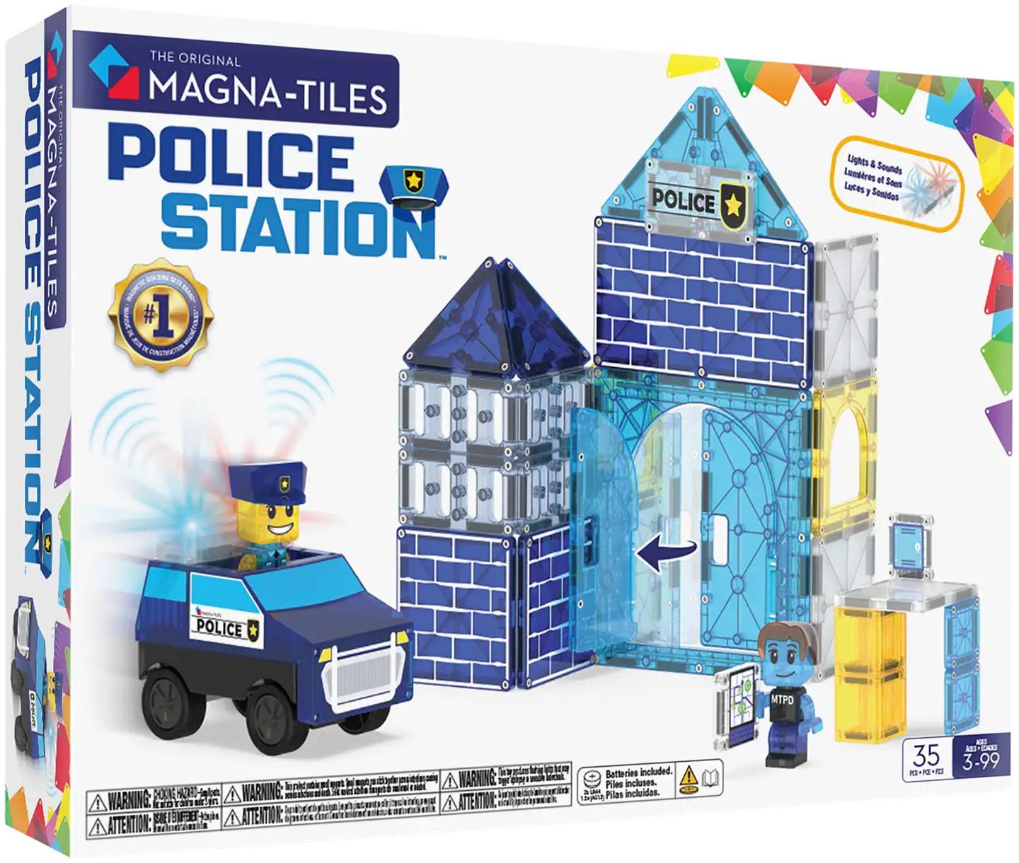 MAGNA-TILES® Poliisiasema magn. rak.sarja 35 osaa - 2
