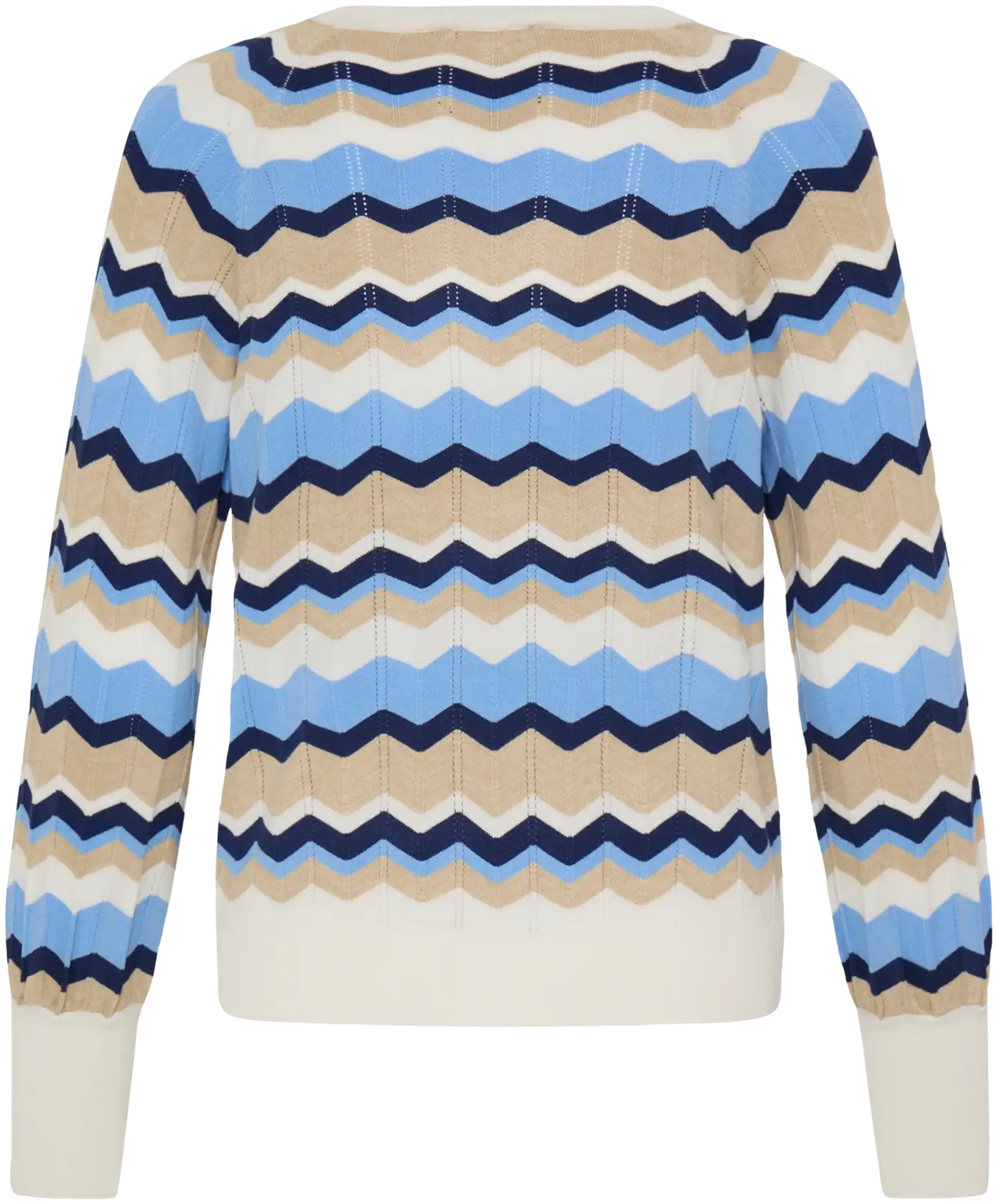 B.young naisten neulepusero Bymmorla - DELLA ROBBIA BLUE ZIG ZAG - 2