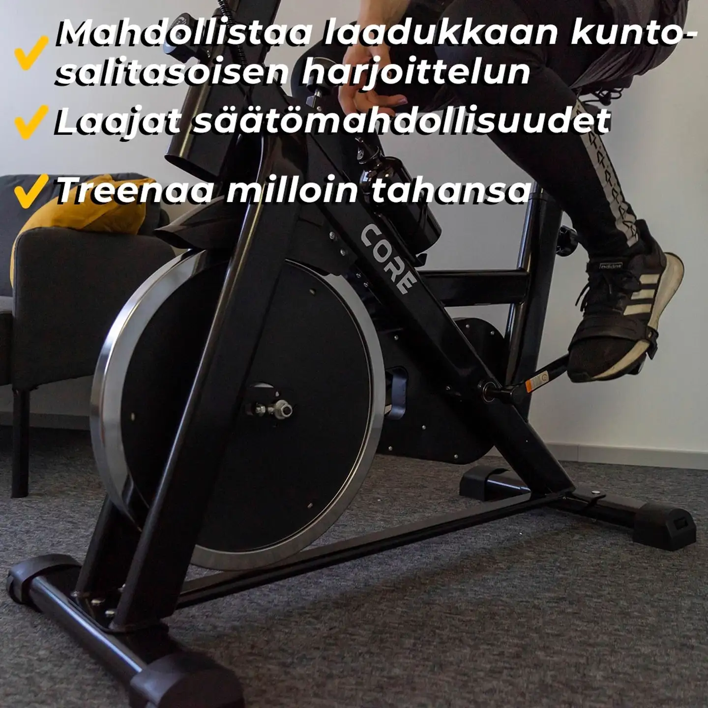 Core Spinningpyörä 1300, Musta - 9