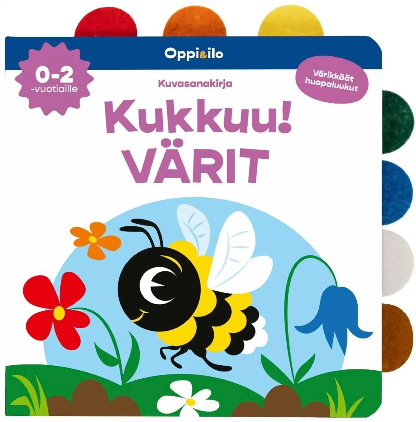 Kukkuu! Värit -huopaluukkukirja 0-2 v - Kuvasanakirja väreistä ja muodoista
