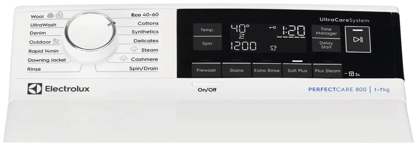 Electrolux päältä täytettävä pyykinpesukone EW8T673E1E 7kg valkoinen - 2