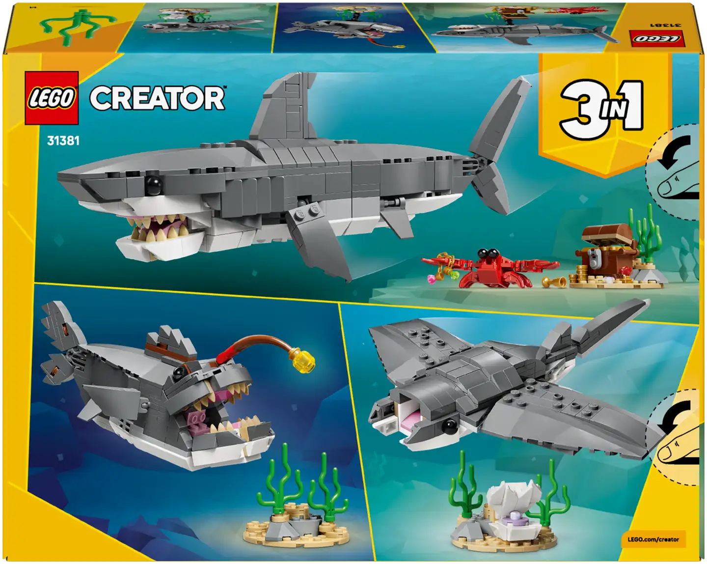 LEGO® LEGO Creator 31381 Hurja hai ja aarrearkku - 5