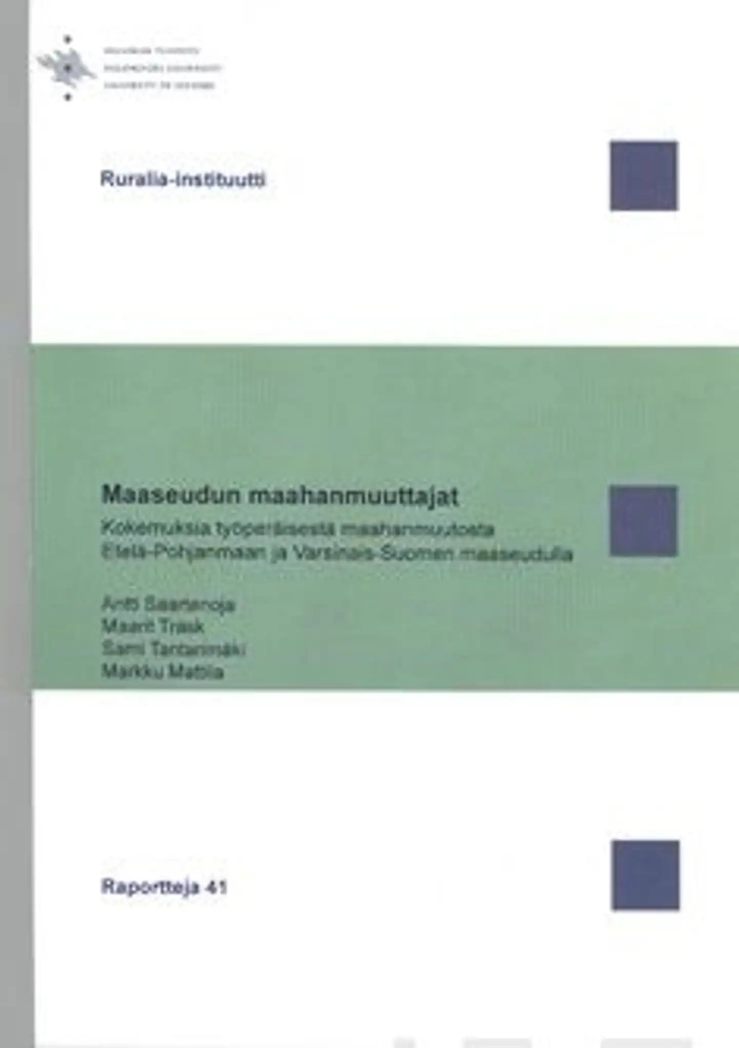Saartenoja, Maaseudun maahanmuuttajat