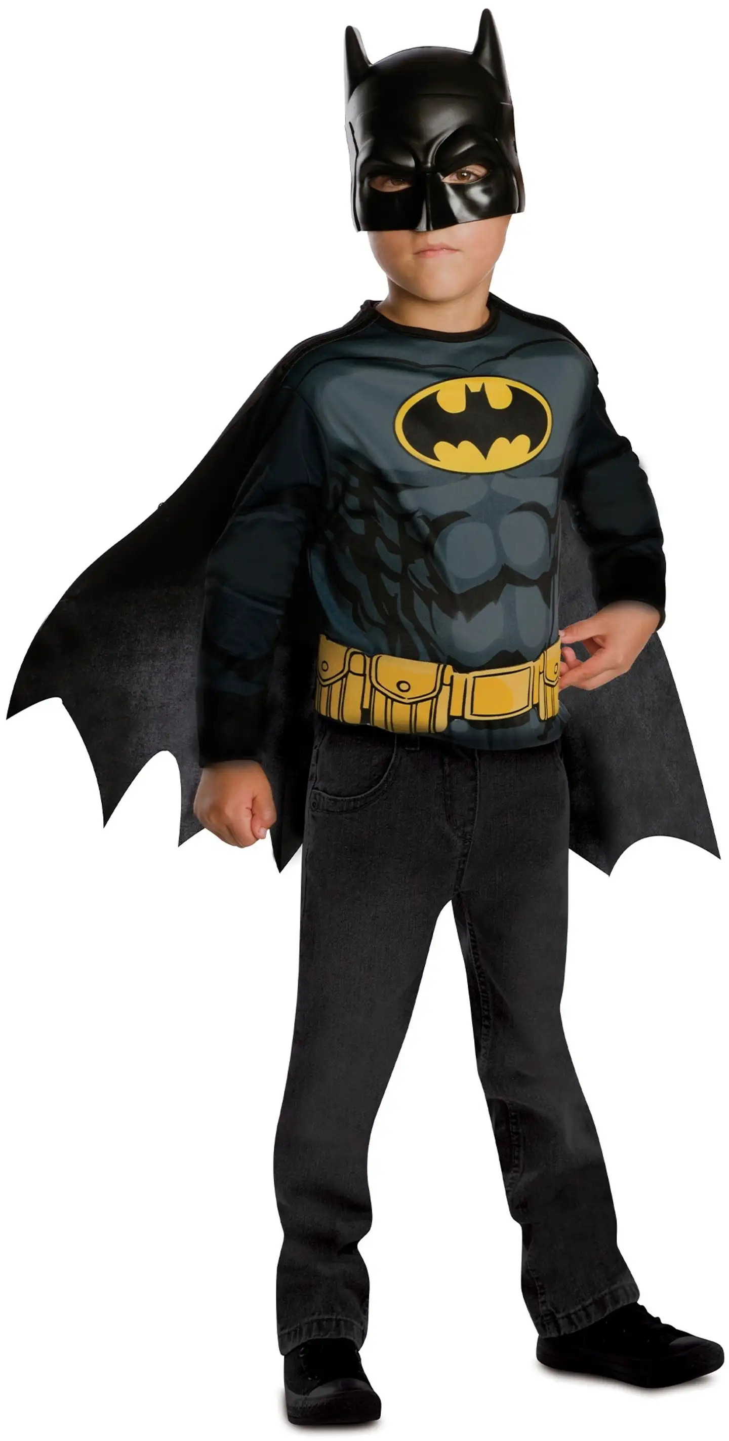 Batman asu viitalla ja naamarilla