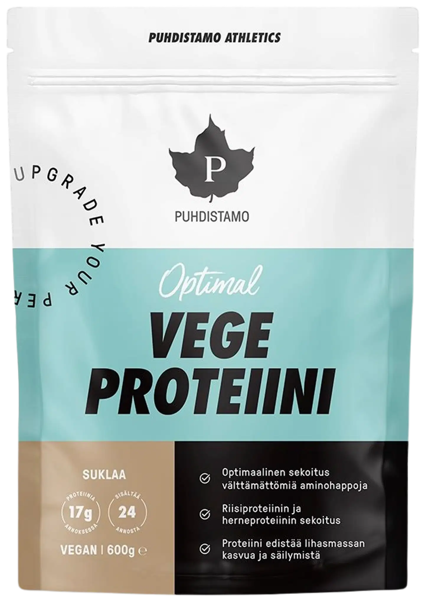 Puhdistamo Athletics Optimal Vege proteiinijauhe Suklaa 600 g