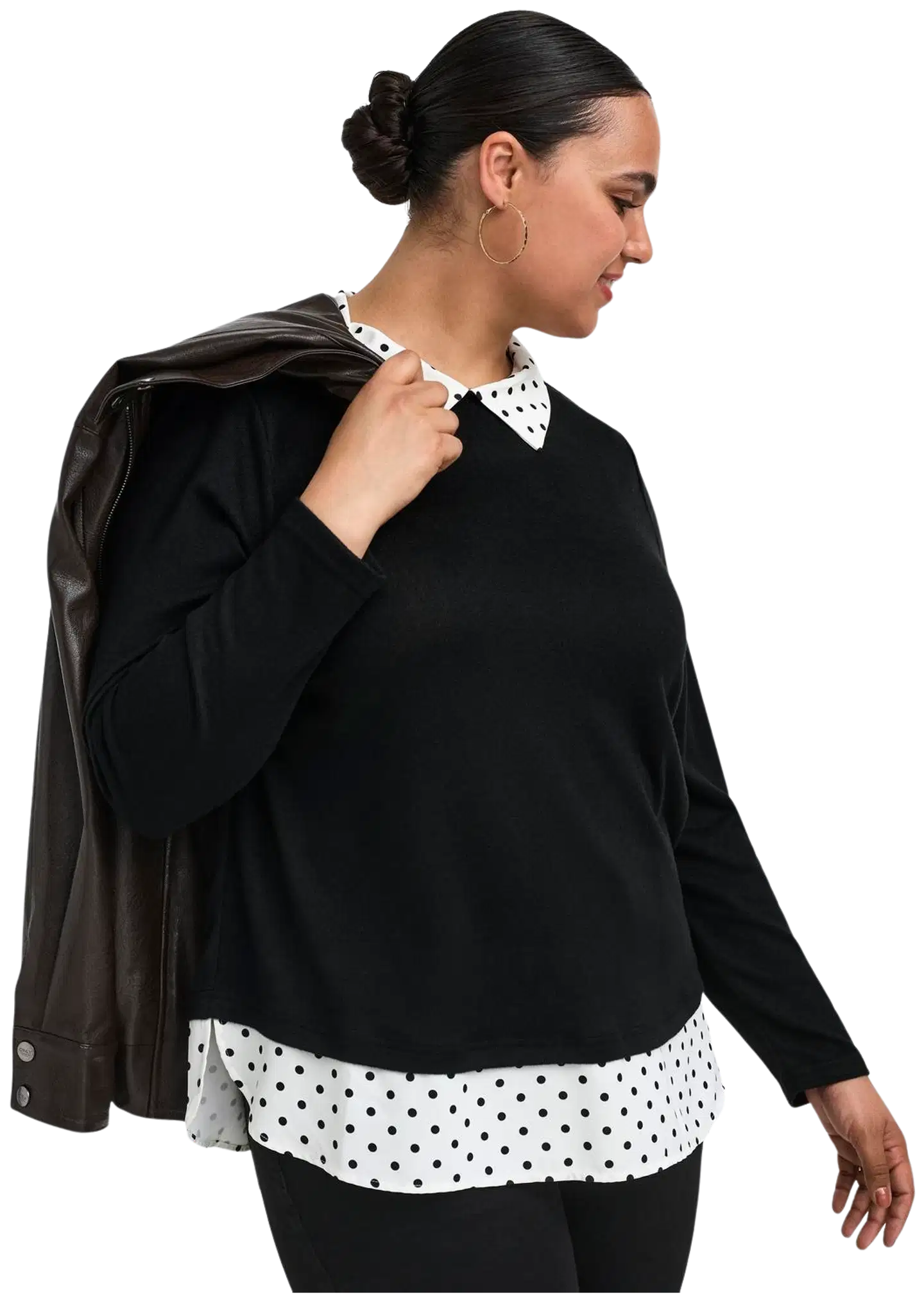 ONLY CARMAKOMA naisten neulepaita Caralba - Black - 3