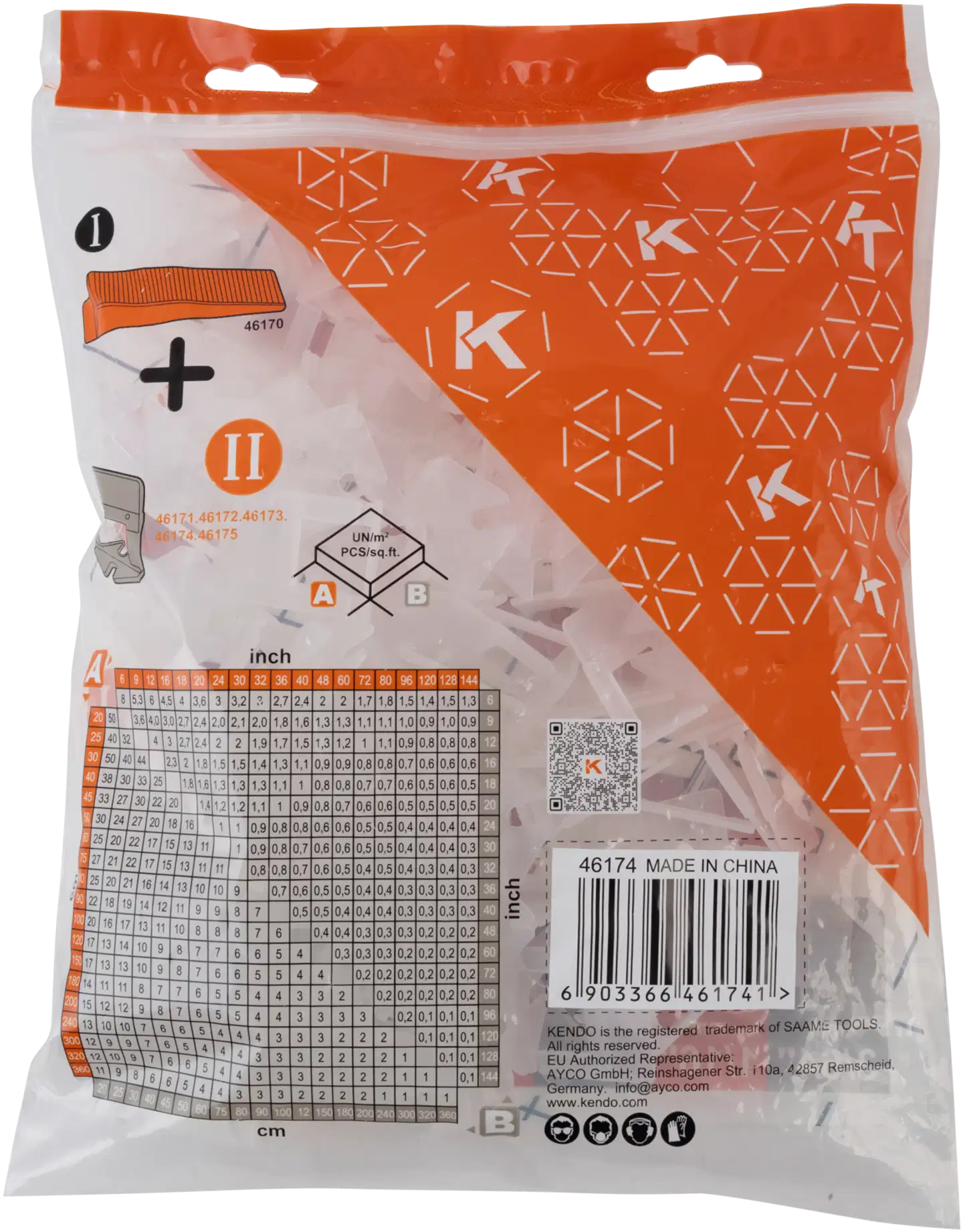 Kendo  100 kappaleen laattatasoitusklipsi 3mm - 4