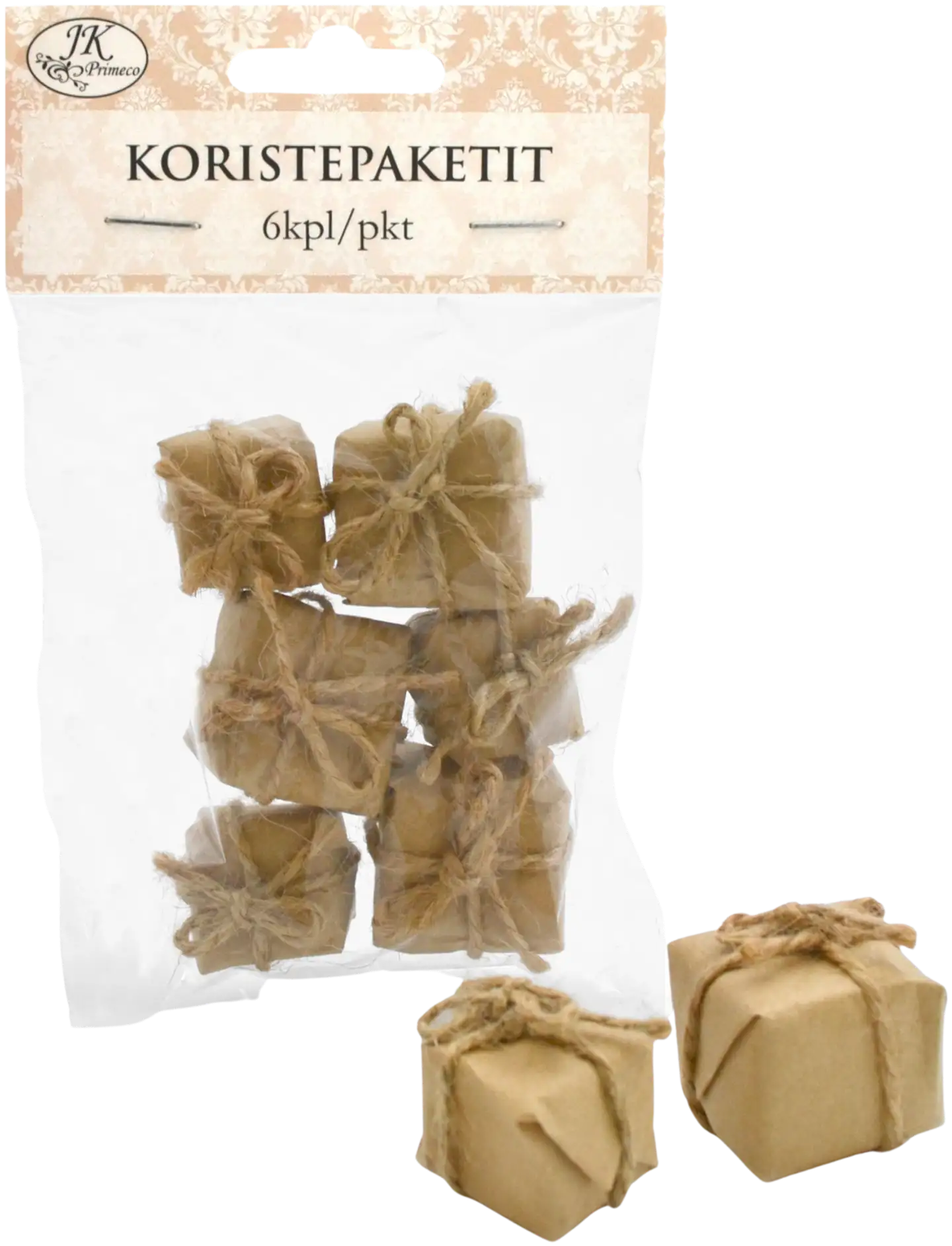 Koristepaketit natur 6kpl/pkt