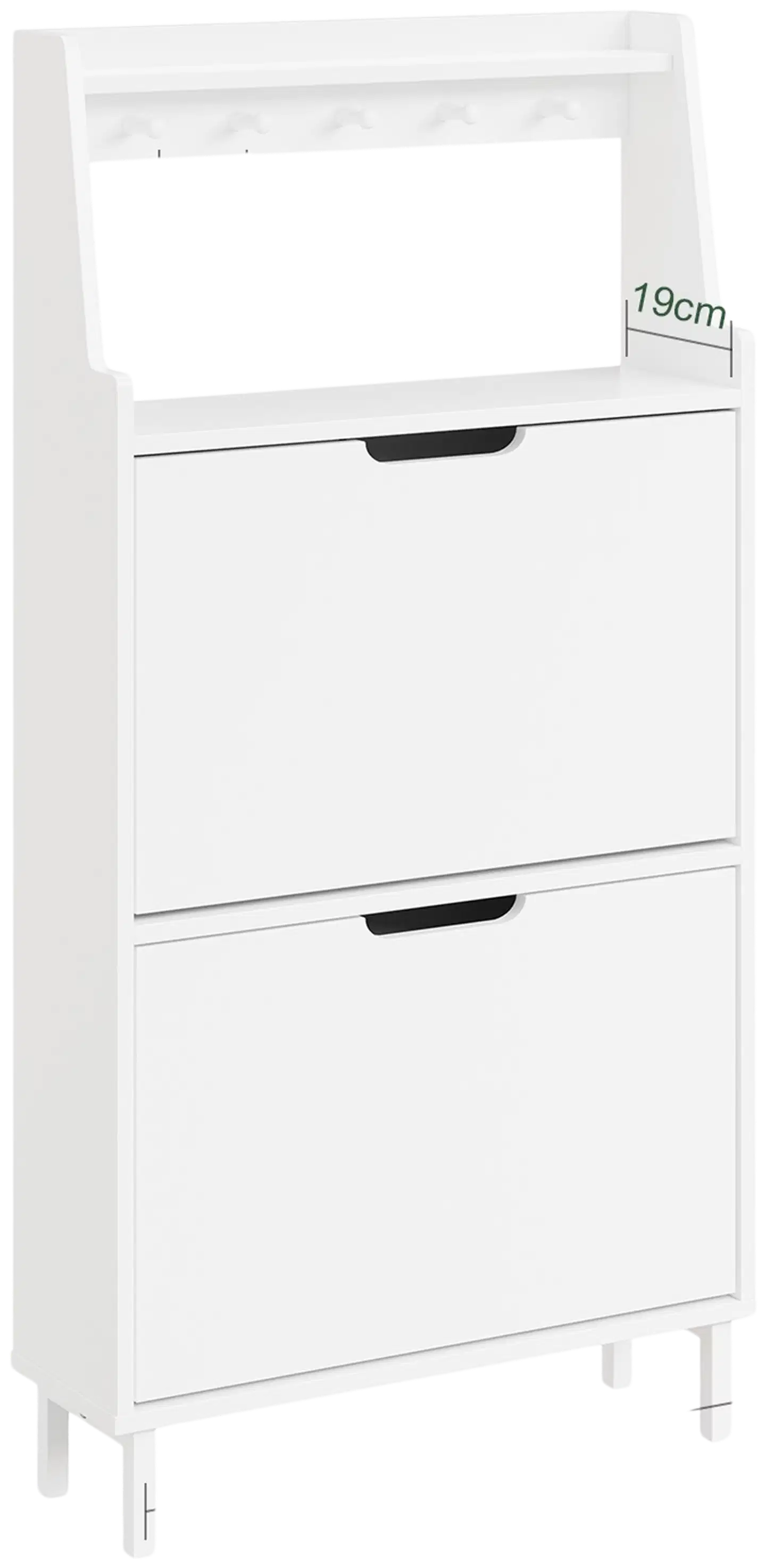 SoBuy kenkäkaappi valkoinen FSR221-W - 3