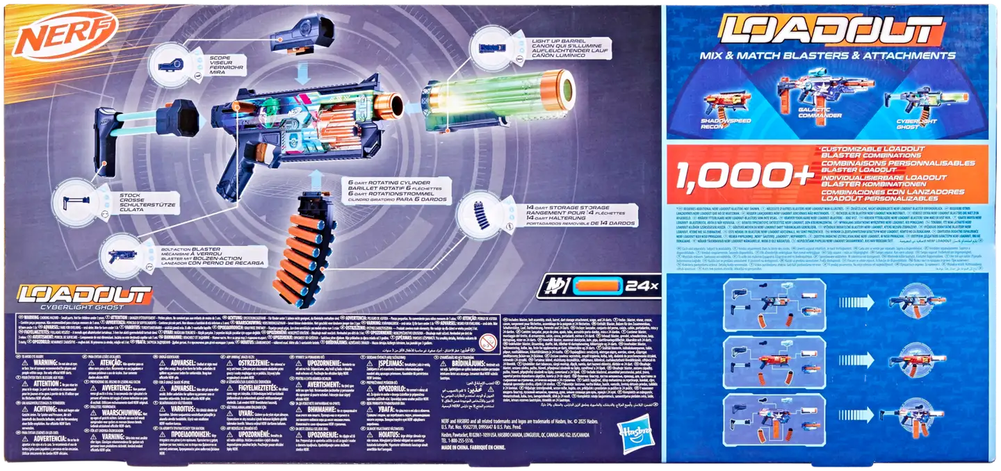 Nerf Loadout leikkipyssy Cyberlight ghost - 2