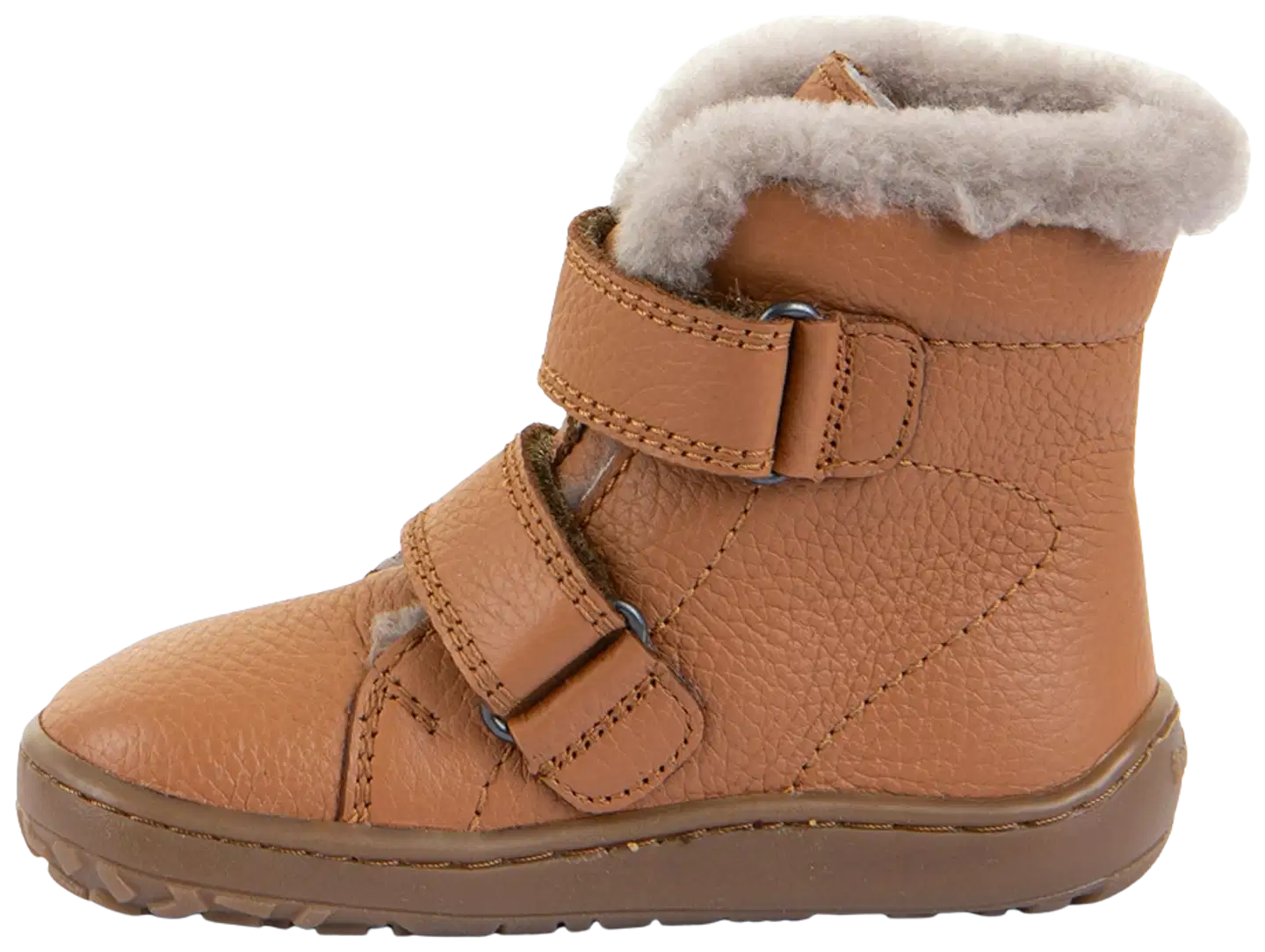 Froddo lasten lampaanvillavuorellinen talvipaljasjalkakenkä Furry Boot - COGNAC - 3