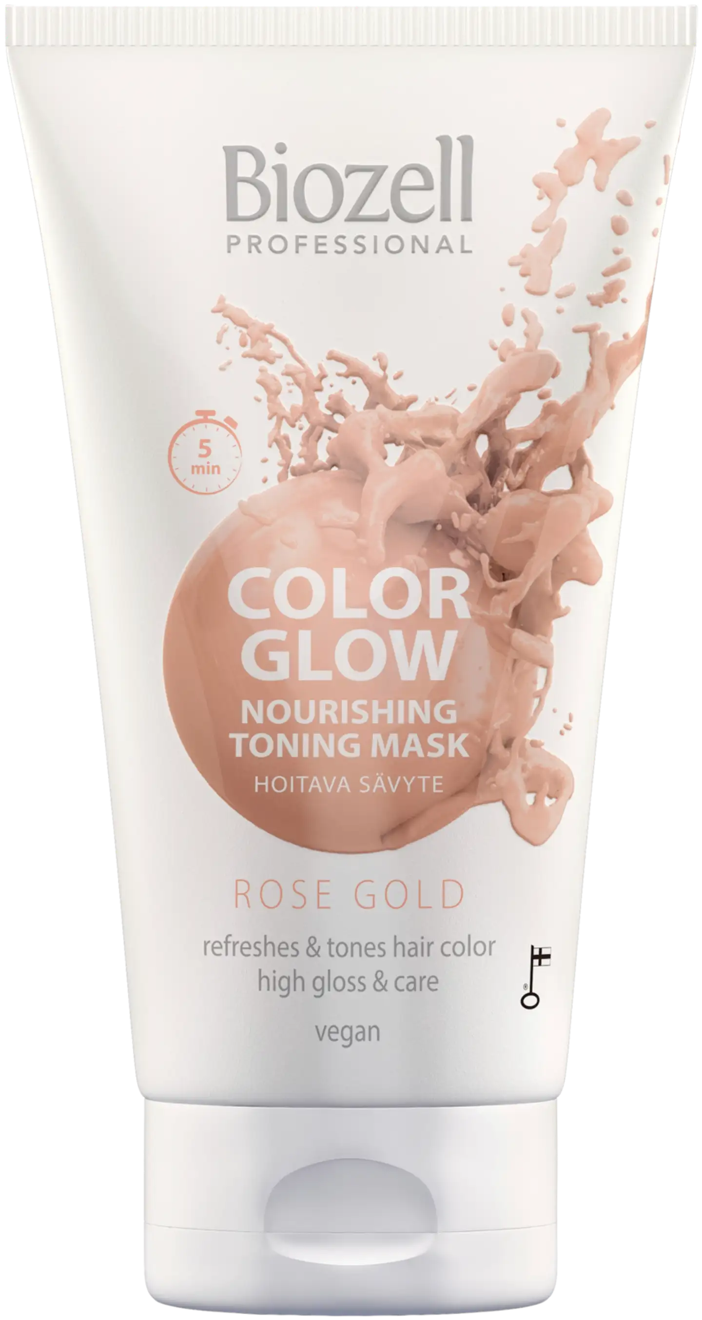 Biozell Color Glow Hoitava sävytenaamio Rose Gold 150ml