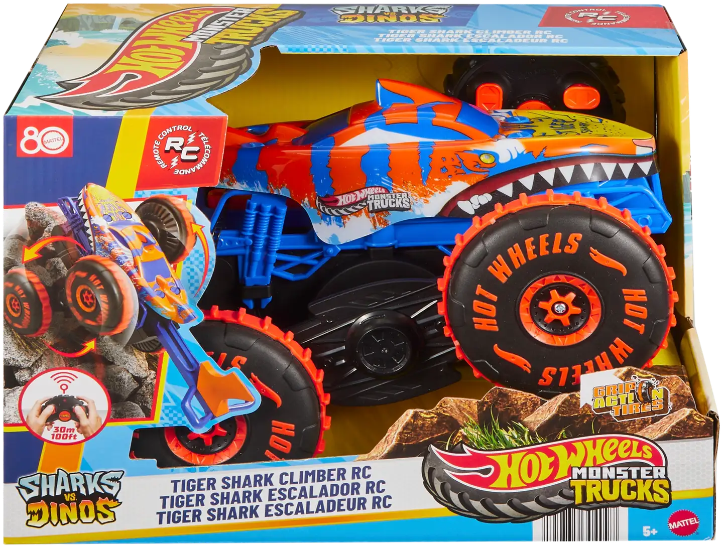 Hw Monster Trucks Tiger Shark Climber Rc - 2