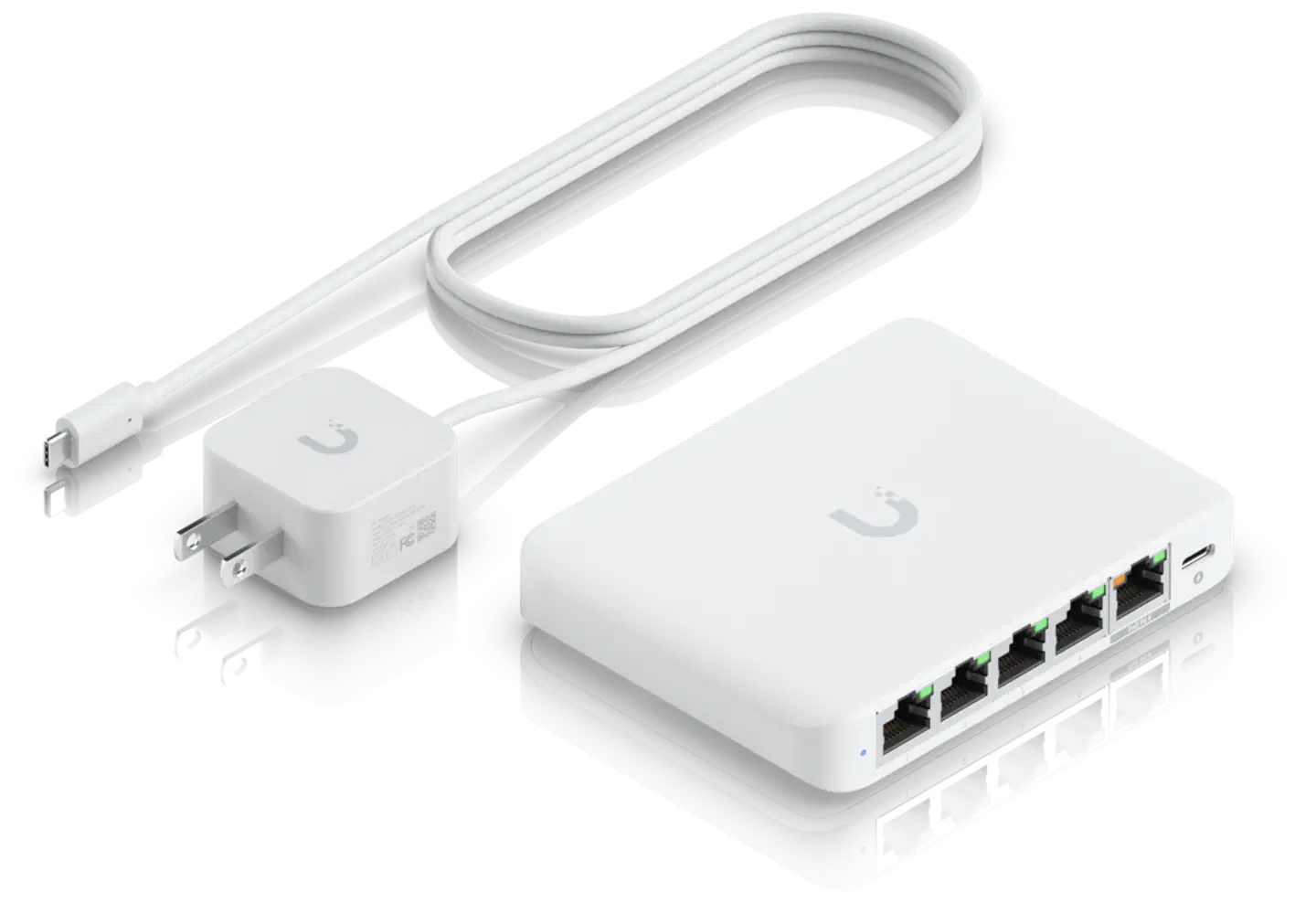 Ubiquiti kompakti 5-porttinen 2.5G-kytkin USW-Flex-2.5G-5 - 6