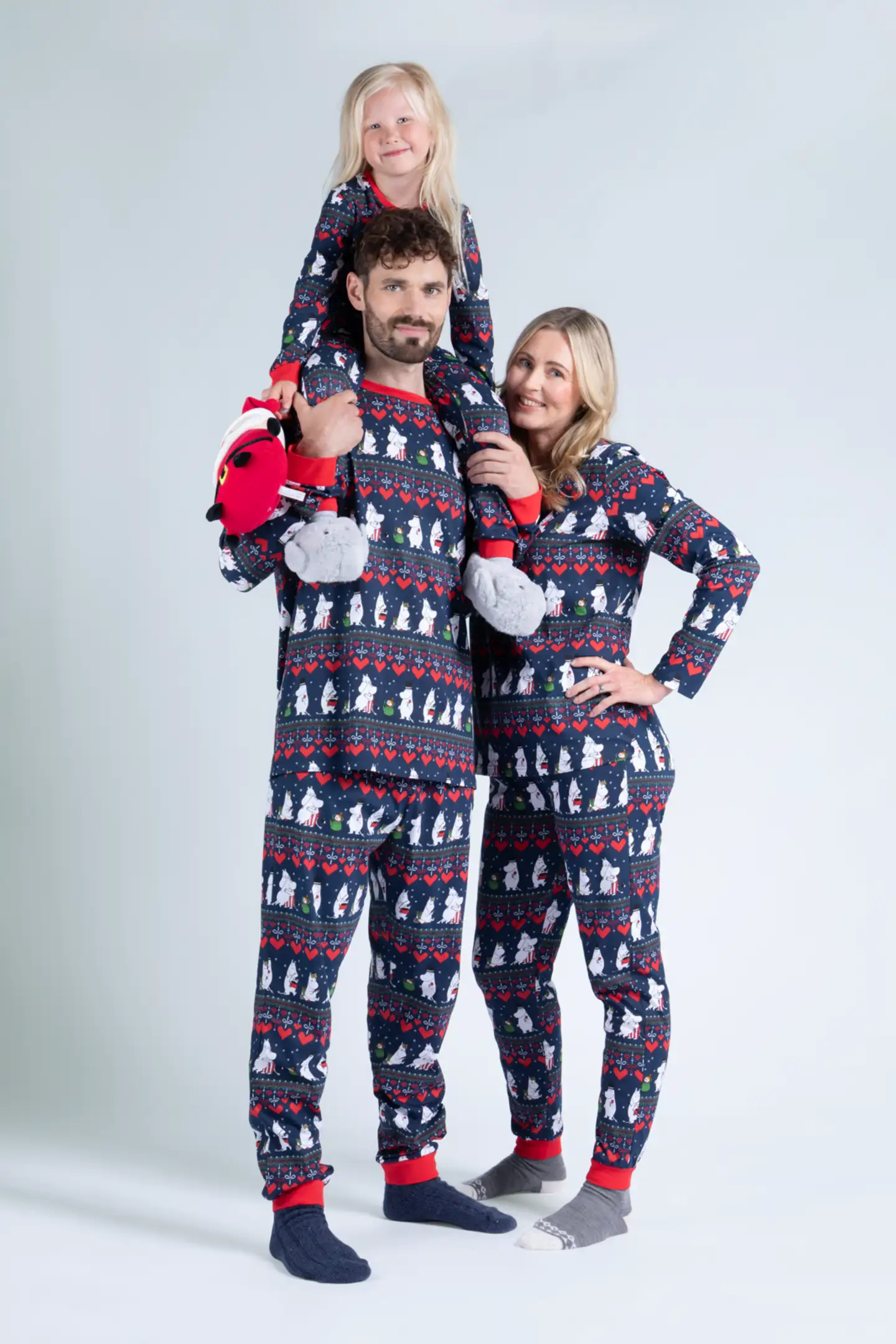 Muumi miesten pyjama Talvisydän 590409 - tummansininen - 5