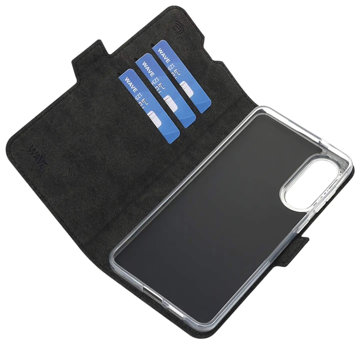 Wave Book Case, Samsung Galaxy S25 Edge 5G, Musta - 4