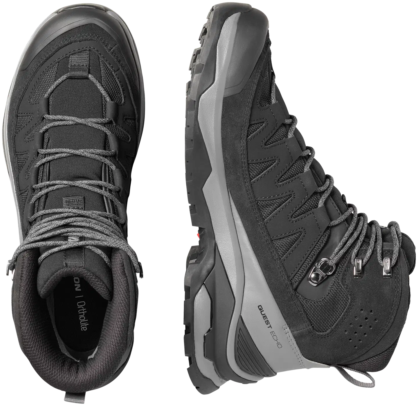 Salomon miesten Mid-vartinen vaelluskenkä Quest Echo Gore-Tex - Blk/Castle/Blk - 3