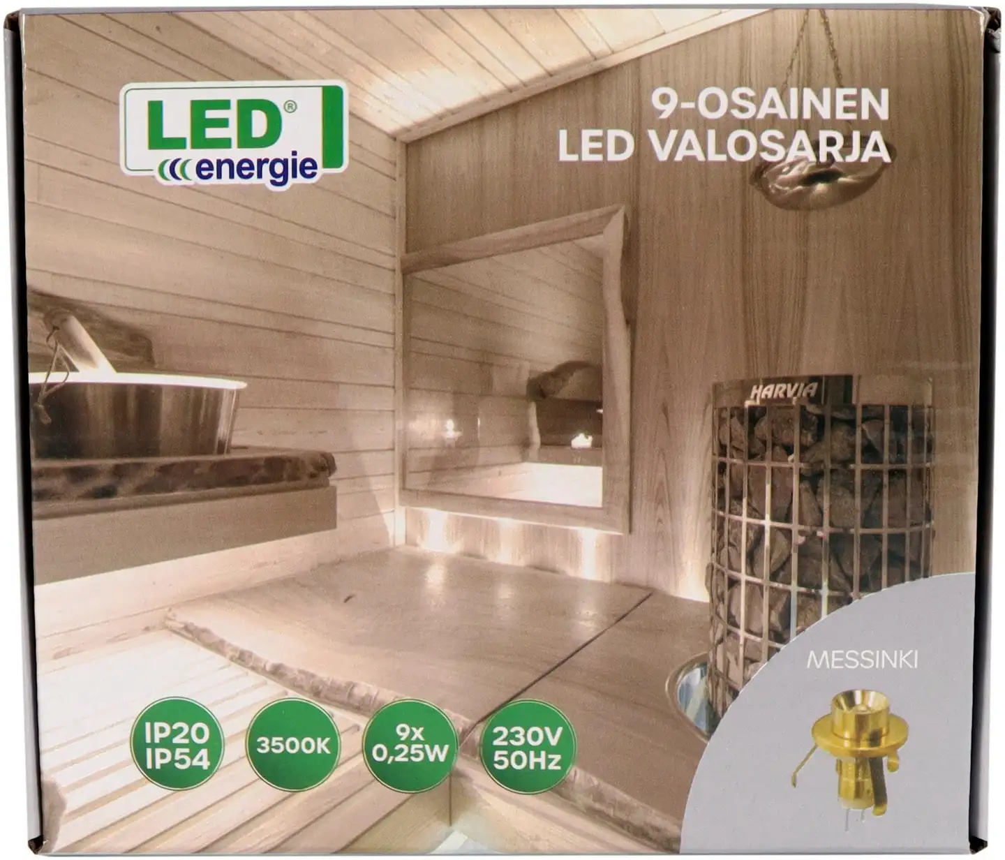 LED Energie 9-osainen LED-valosarja messinki - 2