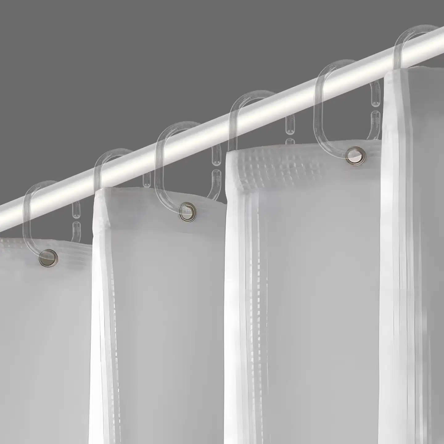 Ihanin suihkuverhorenkaat läpinäkyvä 10 kpl - 2