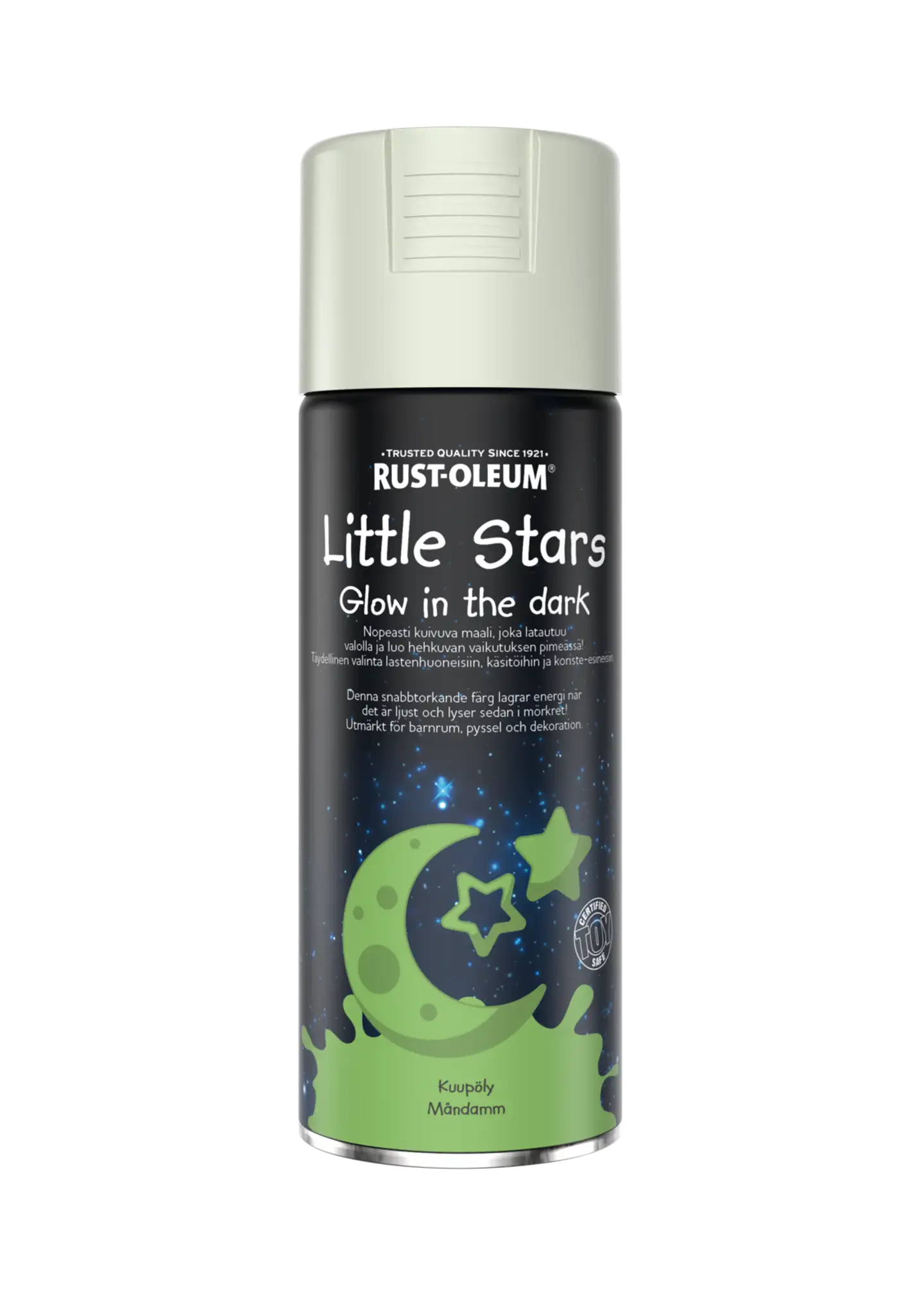 Rust-Oleum Little Stars Glow in the Dark pimeässä hohtava maali 400ml Spray Kuupöly - 1