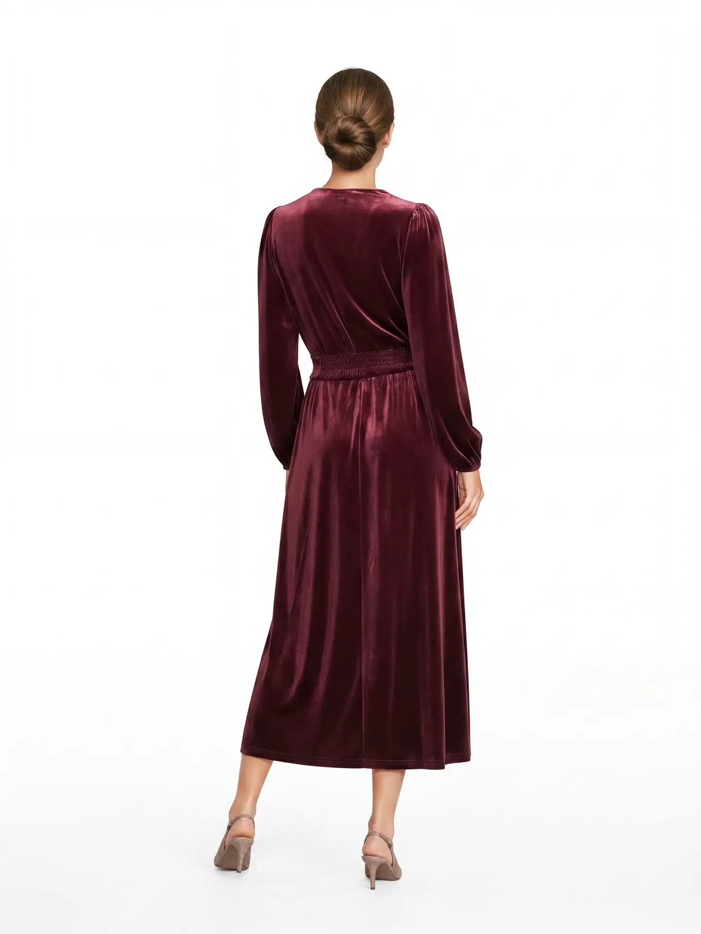 London Fog naisten juhlamekko 218L402624 - wine red - 4