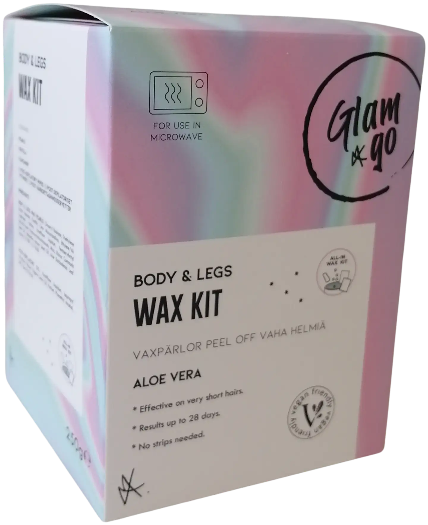 Glam & Go waxing kit vartalon ja jalkojen vahaussarja 250g - 1