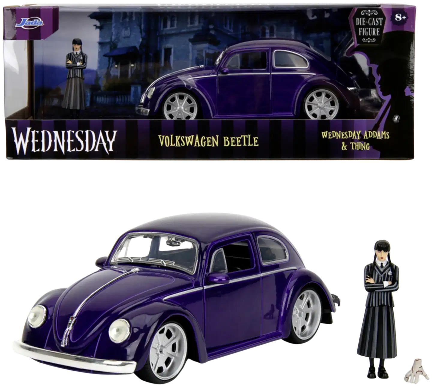 Jada Wednesday Volkswagen Beetle, 19 cm, 1:24, die-cast - 1