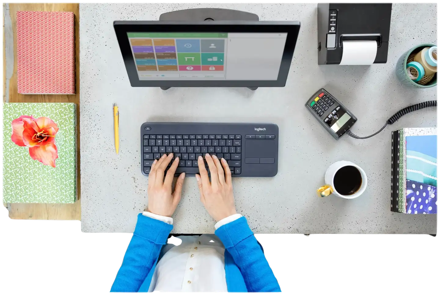 Logitech näppäimistö langaton K400 Plus musta - 7