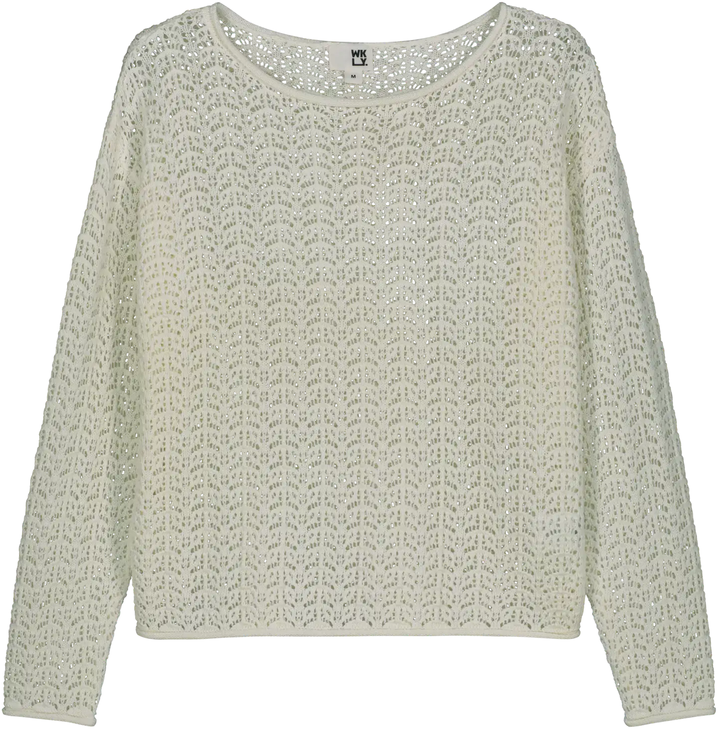 WKLY. naisten pitsineulepusero 213W000151 - Off white - 1