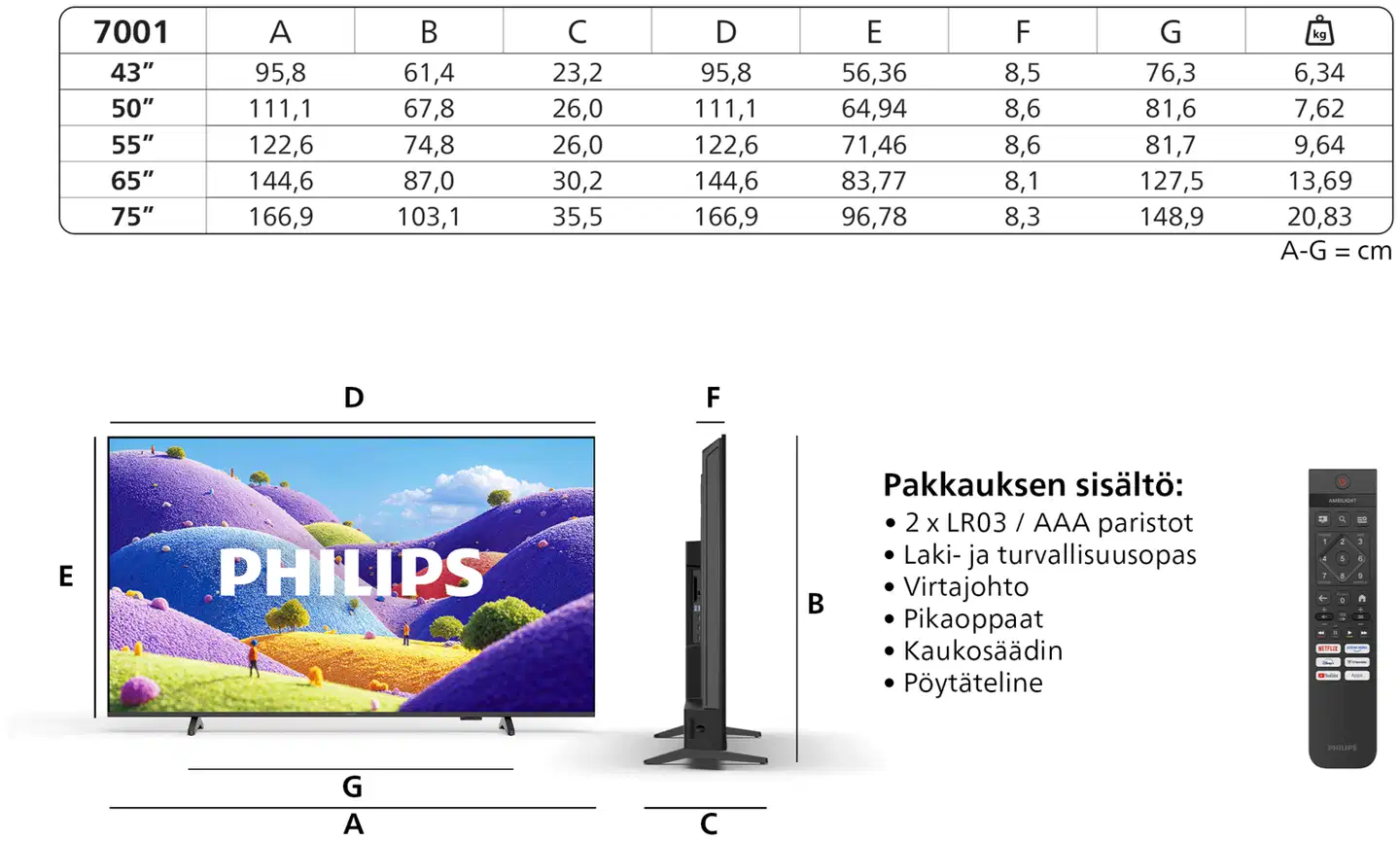 Philips 43" PUS7001 4K Smart TV - 3
