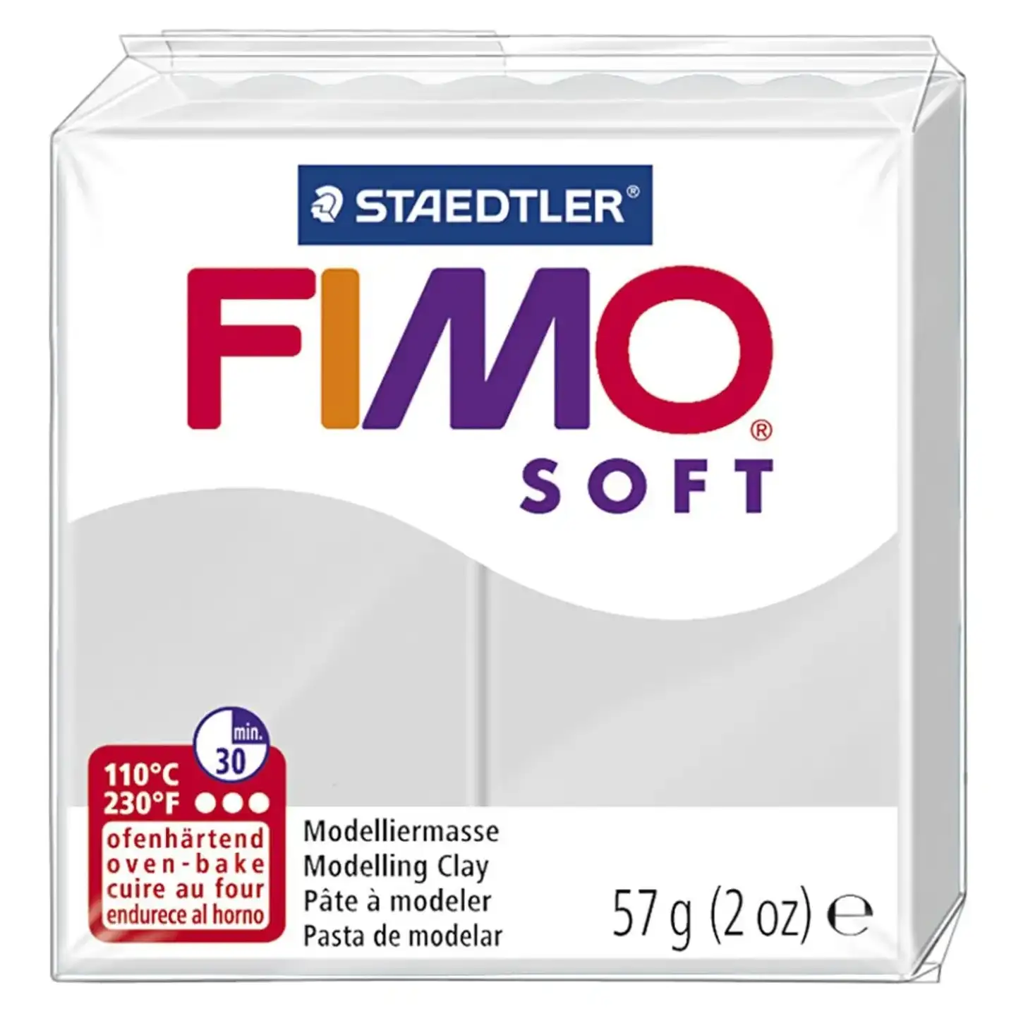 FIMO Soft muovailumassa, harmaa, 57 g