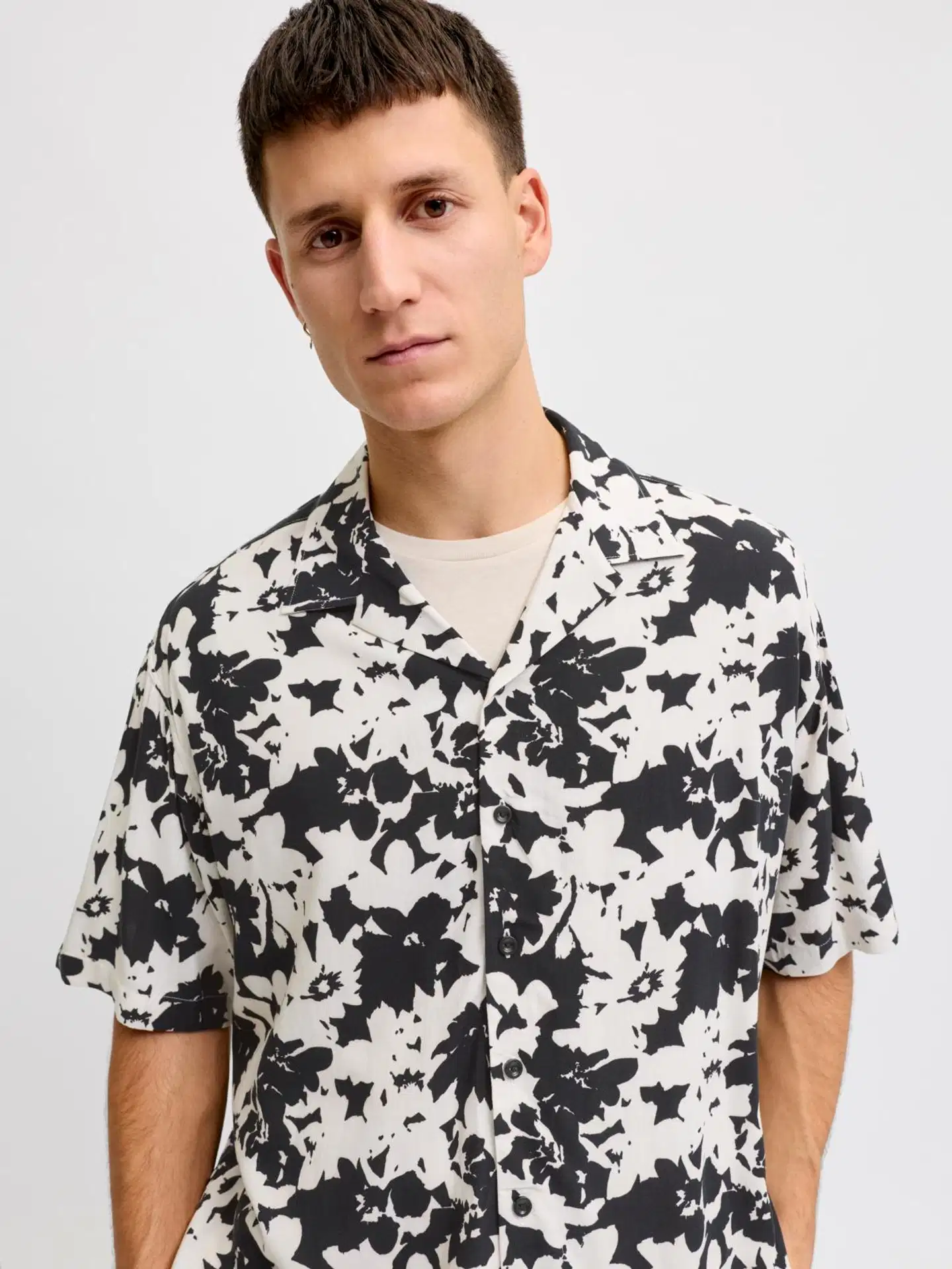 JJ REBEL miesten kauluspaita Jrebblossom - BLACK - 5