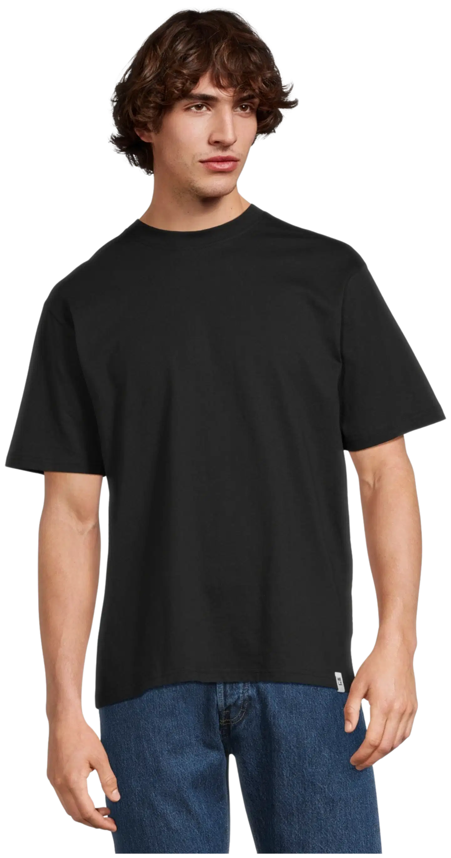WKLY. miesten t-paita basic oversize 195W482406 - BLACK - 1