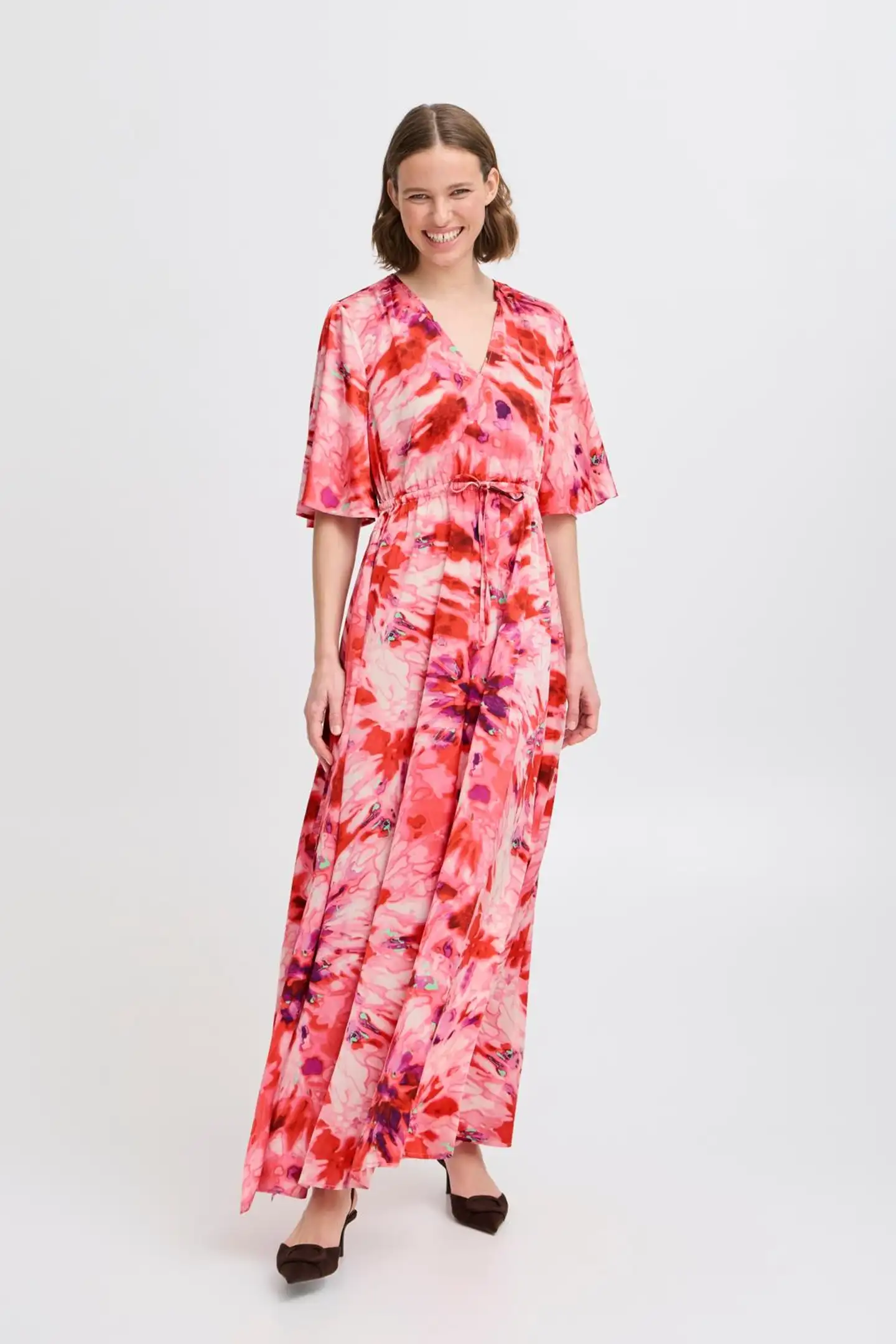 B.young naisten mekko Byfarinela - Pink Blurry Florals - 3