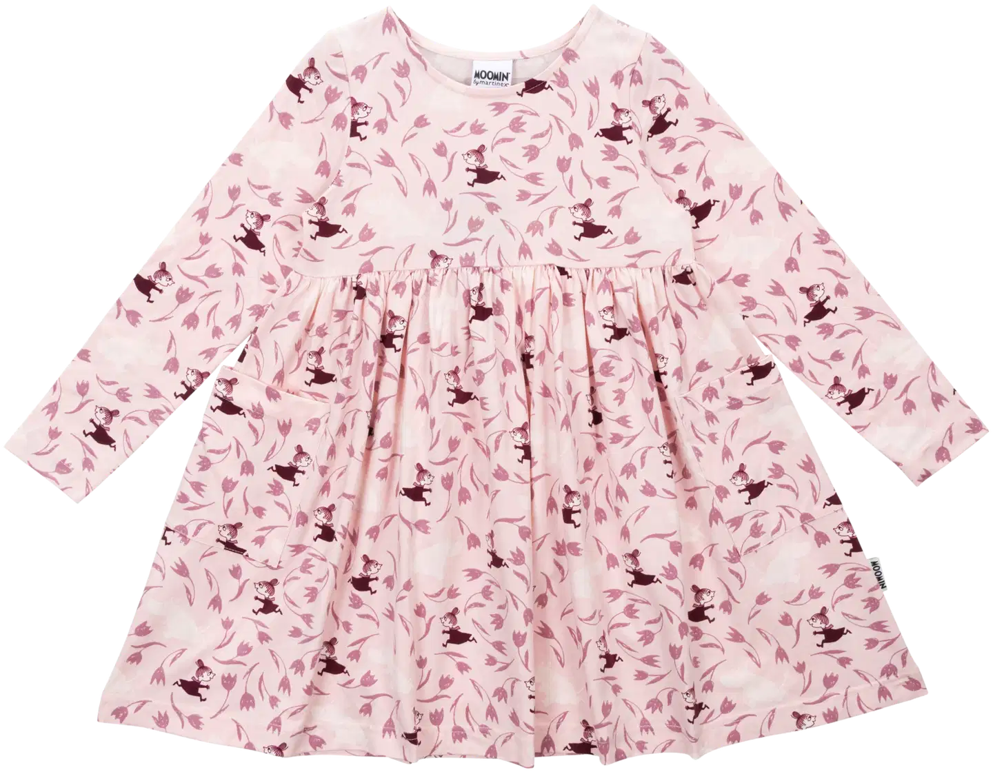 Muumi lasten mekko Kukkajuoksu 593495 - roosa - 1