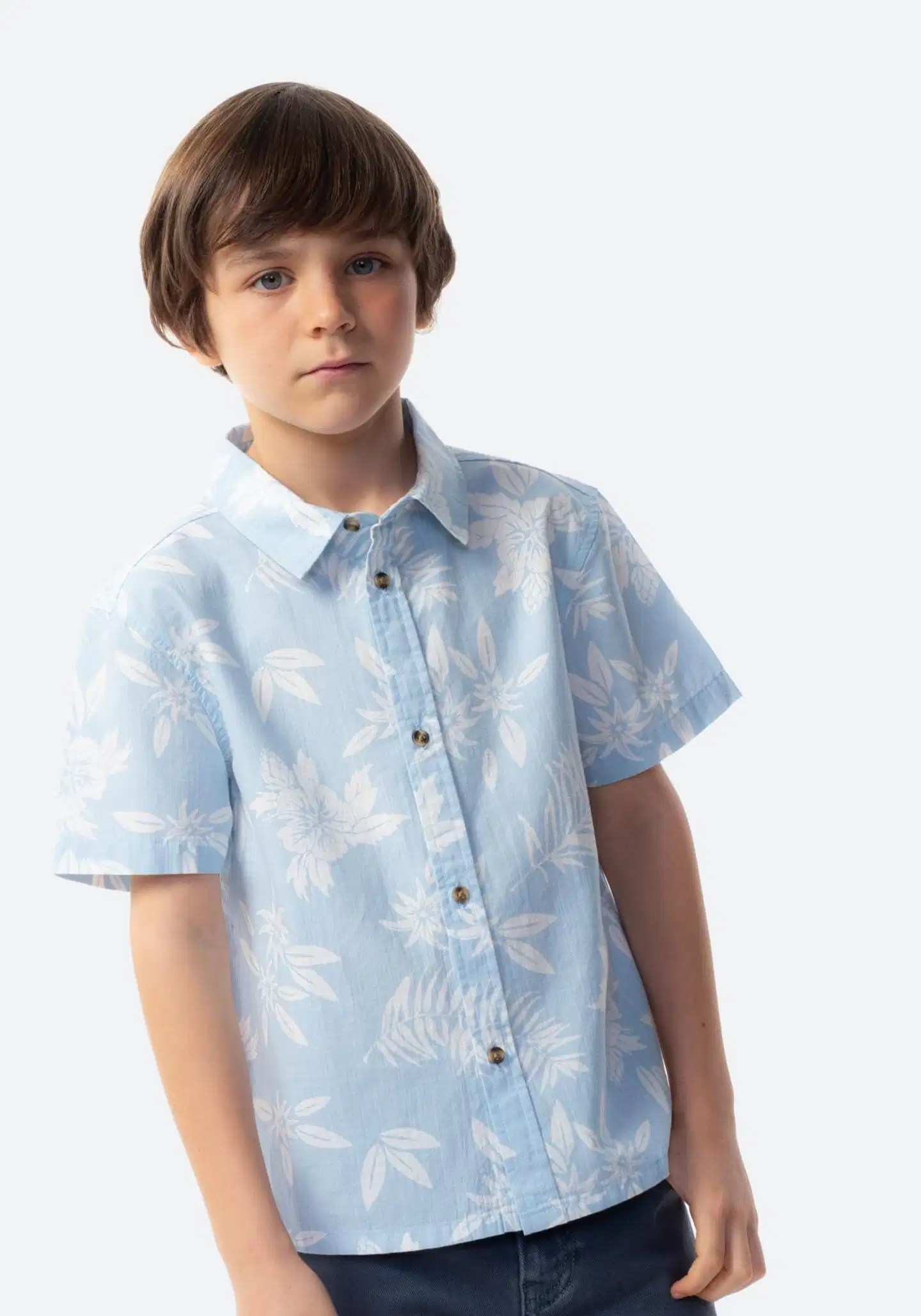 TEX lasten kauluspaita Lehdet I276153 - Blue Light - 1