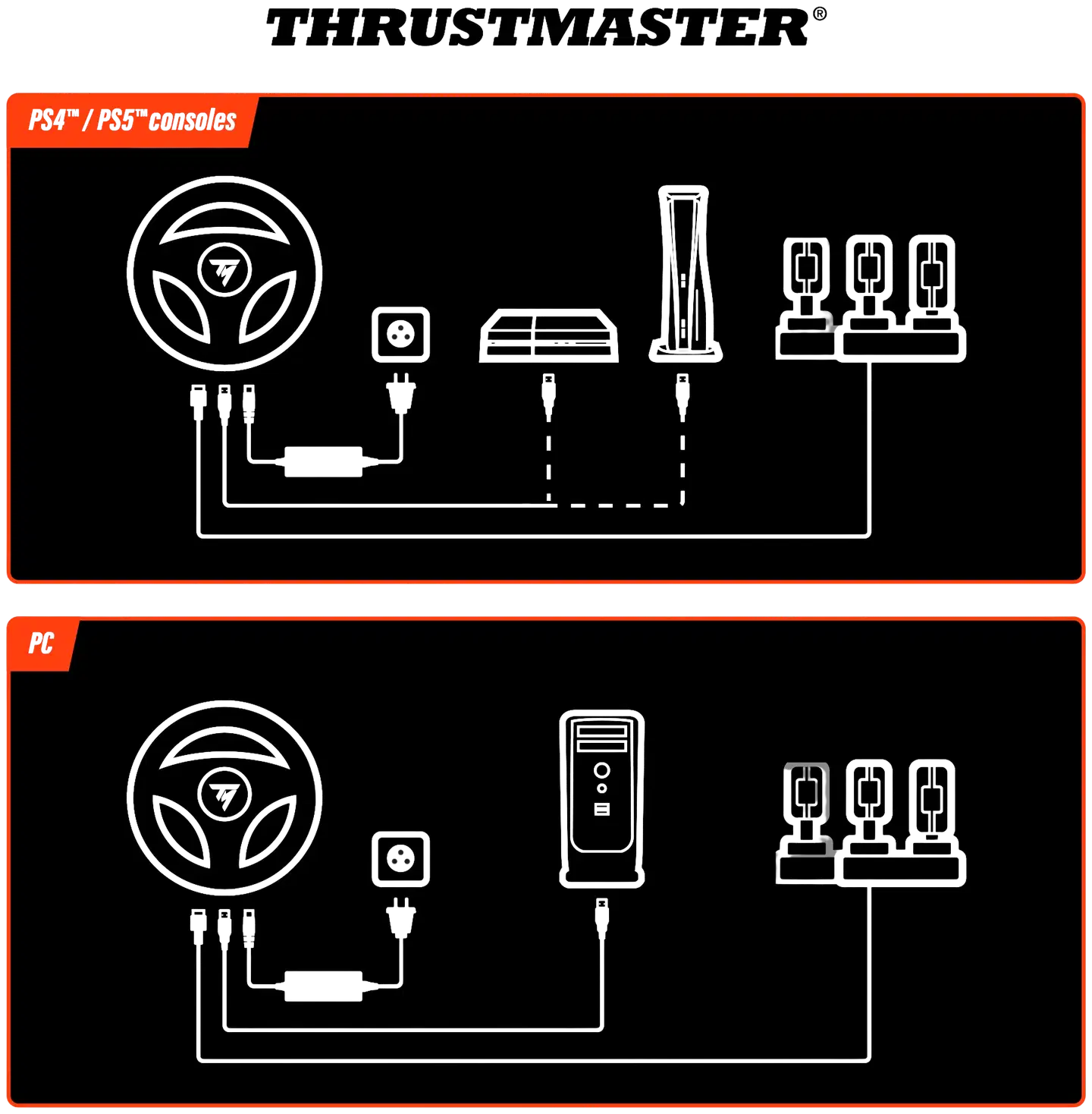Thrustmaster T598-P suoraveto rattipolkimet PS - 8
