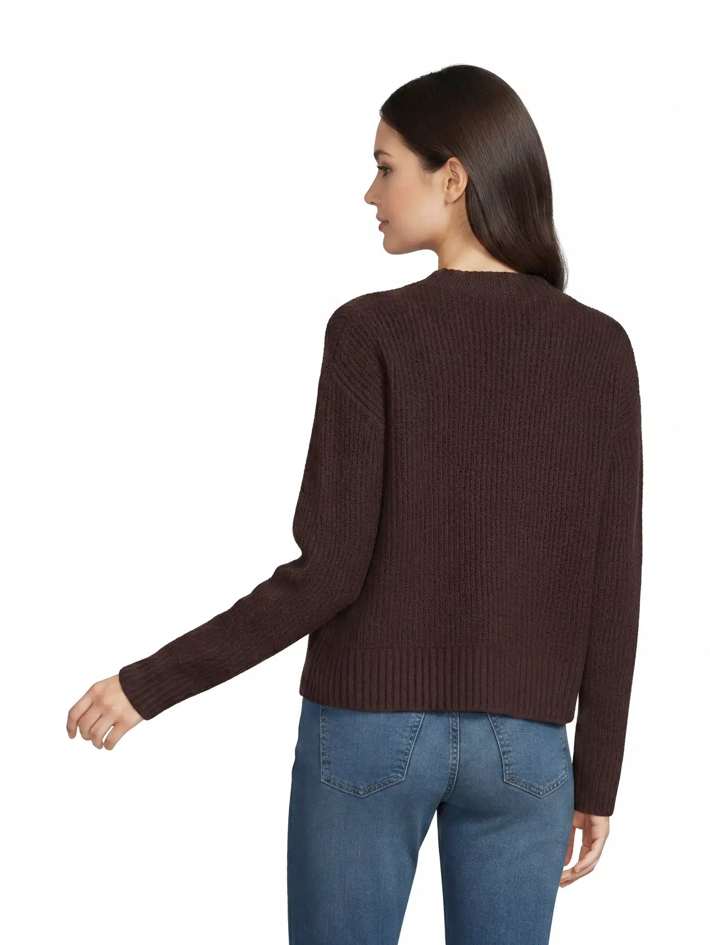 House naisten neulepusero kilppari soft 213H264013 - brown as cutting - 3