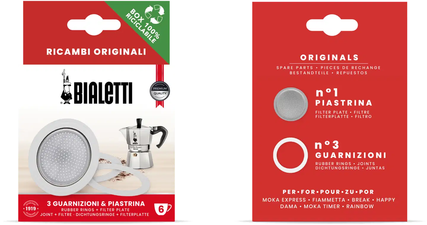 Bialetti 3 tiivistettä ja filtteri 6 k, Moka Express