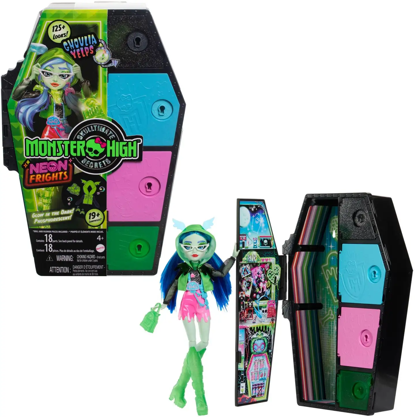 Monster High Skulltimate Secrets Ghoulia -muotinukke - 1