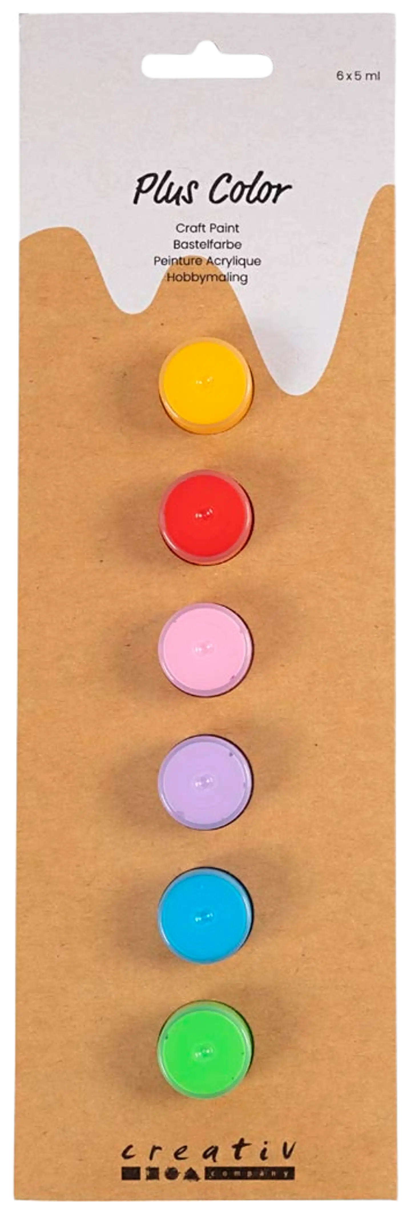 Creativ Company plus color -ask.maali värikäs 6x5ml - 2