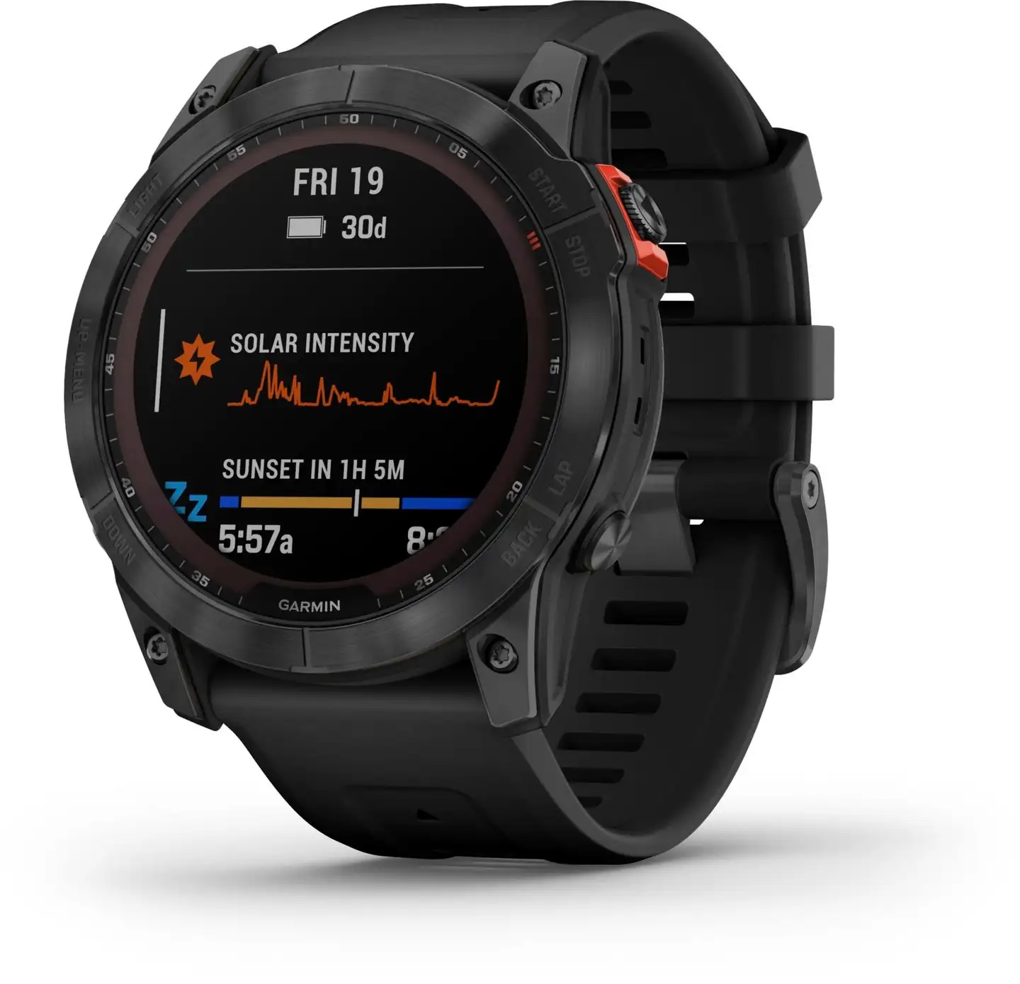 Garmin Fenix 7X Solar tummanharmaa/musta multisport GPS kello - 4