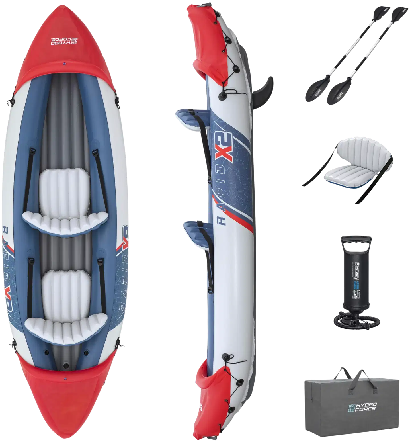 Hydro-Force ilmatäytteinen kajakki Rapid X2 3,21x1 m - 1