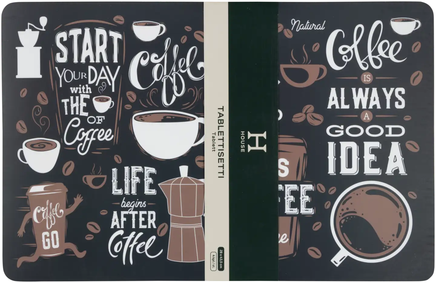 House muovitabletti Cafeteria 28x43,5 cm 4 kpl - 2