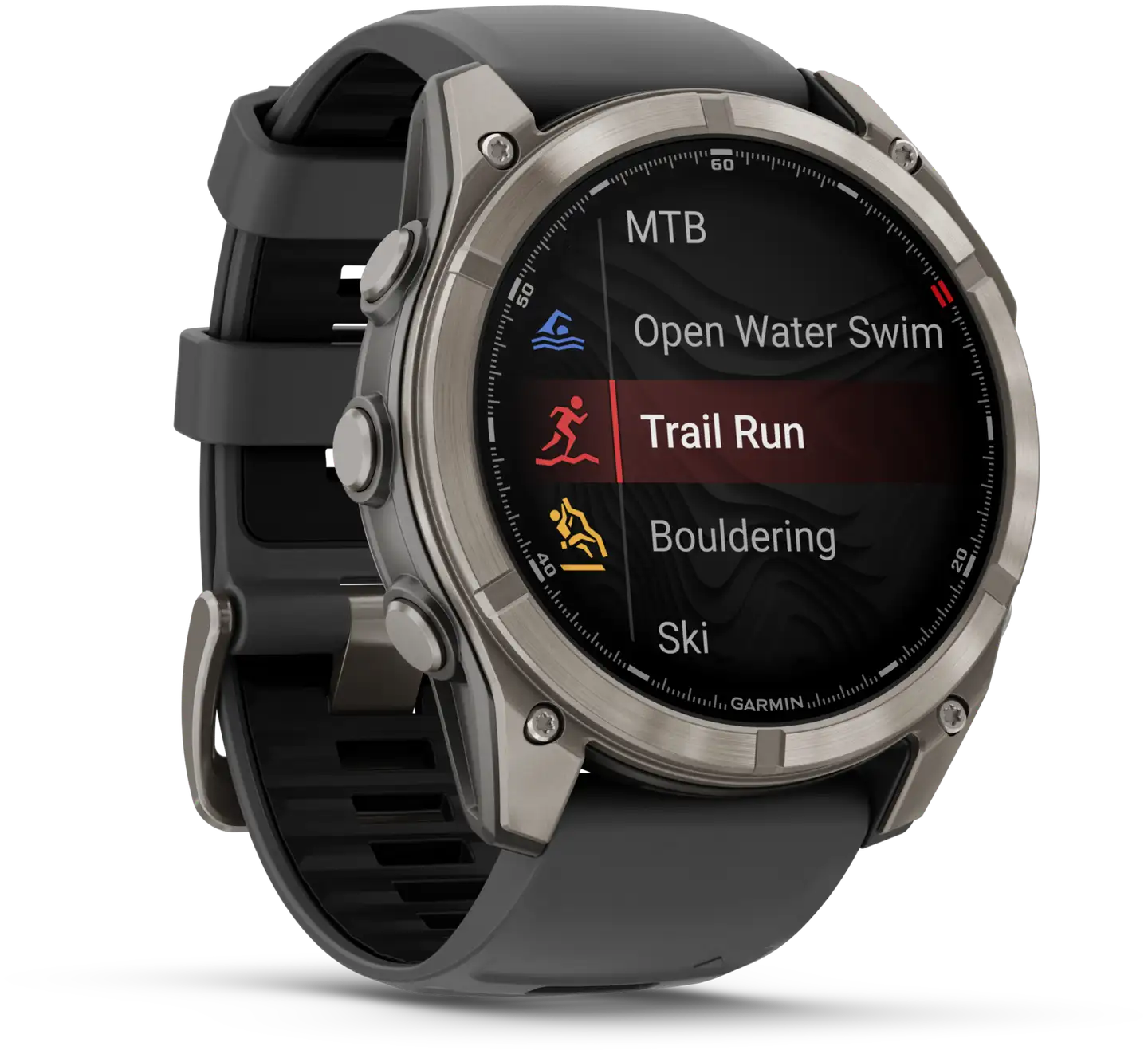 Garmin älykello Fenix 8 pro – 51 mm, amoled, sapphire, titaani – grafiitinharmaa/musta - 5