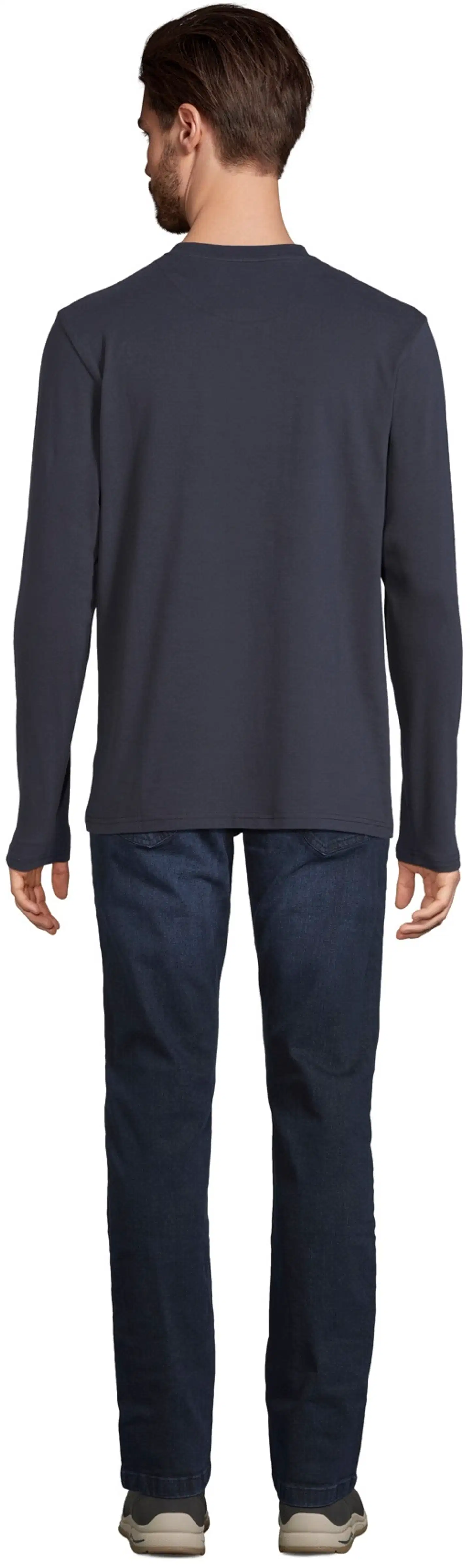 House miesten trikoopusero henley-pääntiellä 195HB28251 - Dark blue - 3