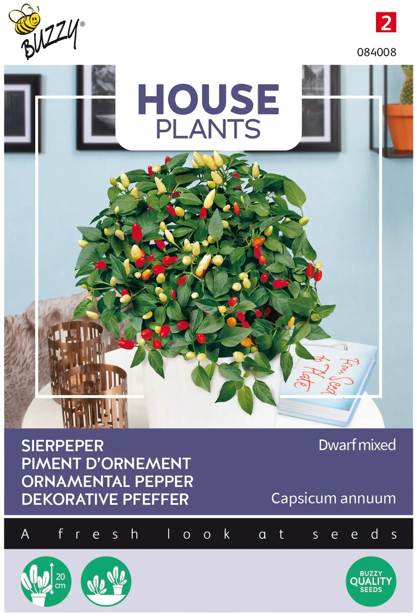 Buzzy® House Plants Capsicum, koristepaprika